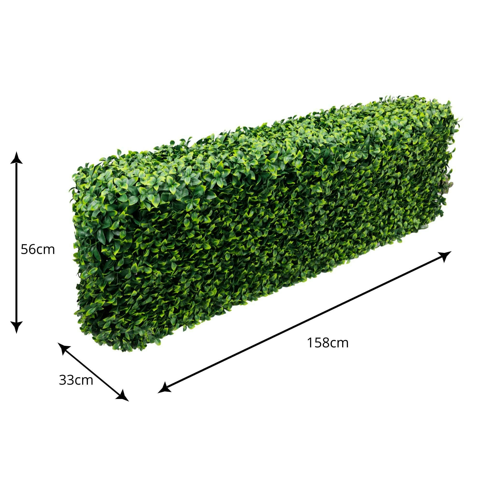 True Products Green Premium Freestanding Artificial Gardenia Hedge - 56Cm X 158Cm