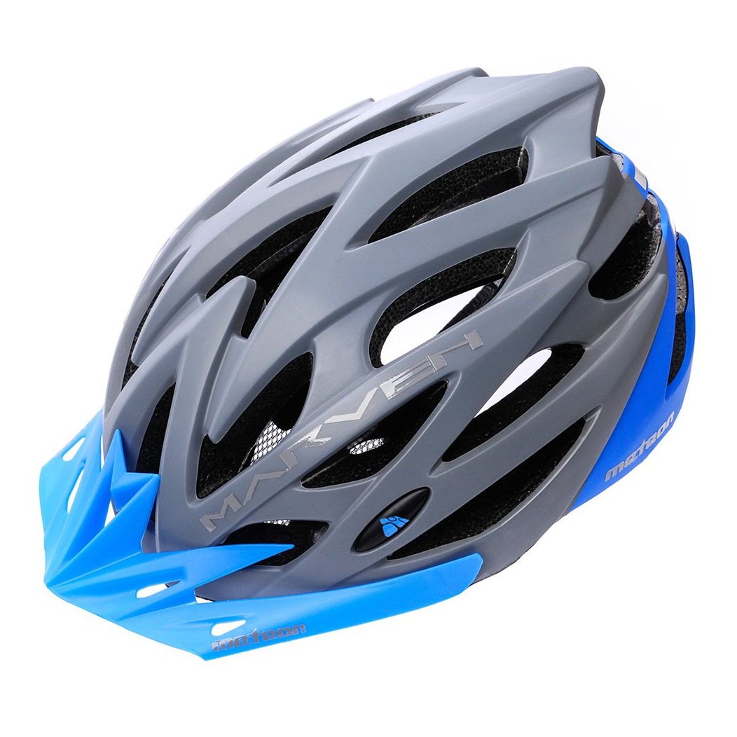 Meteor Grey/Blue Marven Cycle Helmet Mtb Bike Skateboard Scooter Safety Gear - S 52 – 56 Cm (20.4 – 22 Inch)