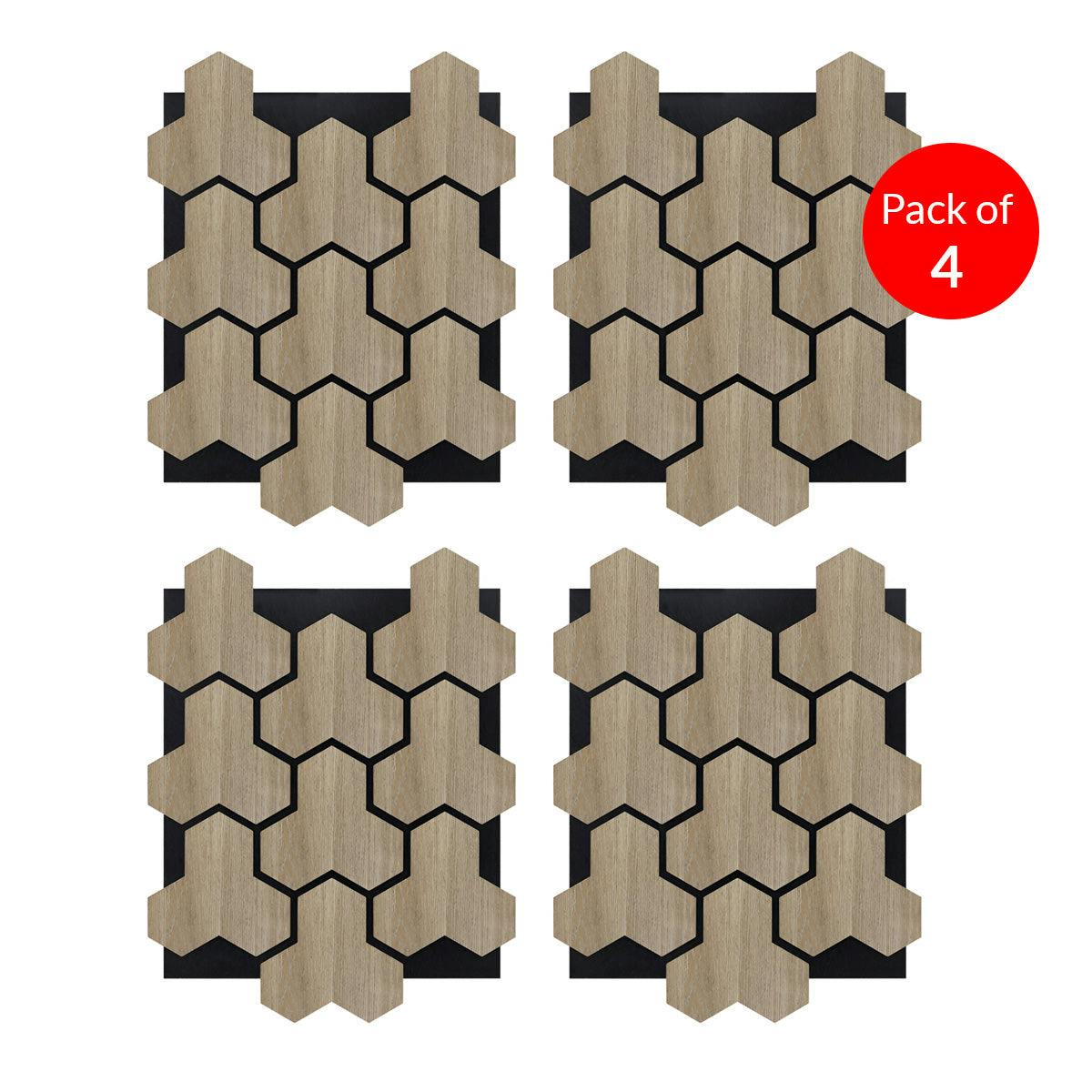 Britwall Geometric Acoustic Panel - Wooden Hexagon Pattern - Pet + Mdf - 620 X 800 Mm - Image 5
