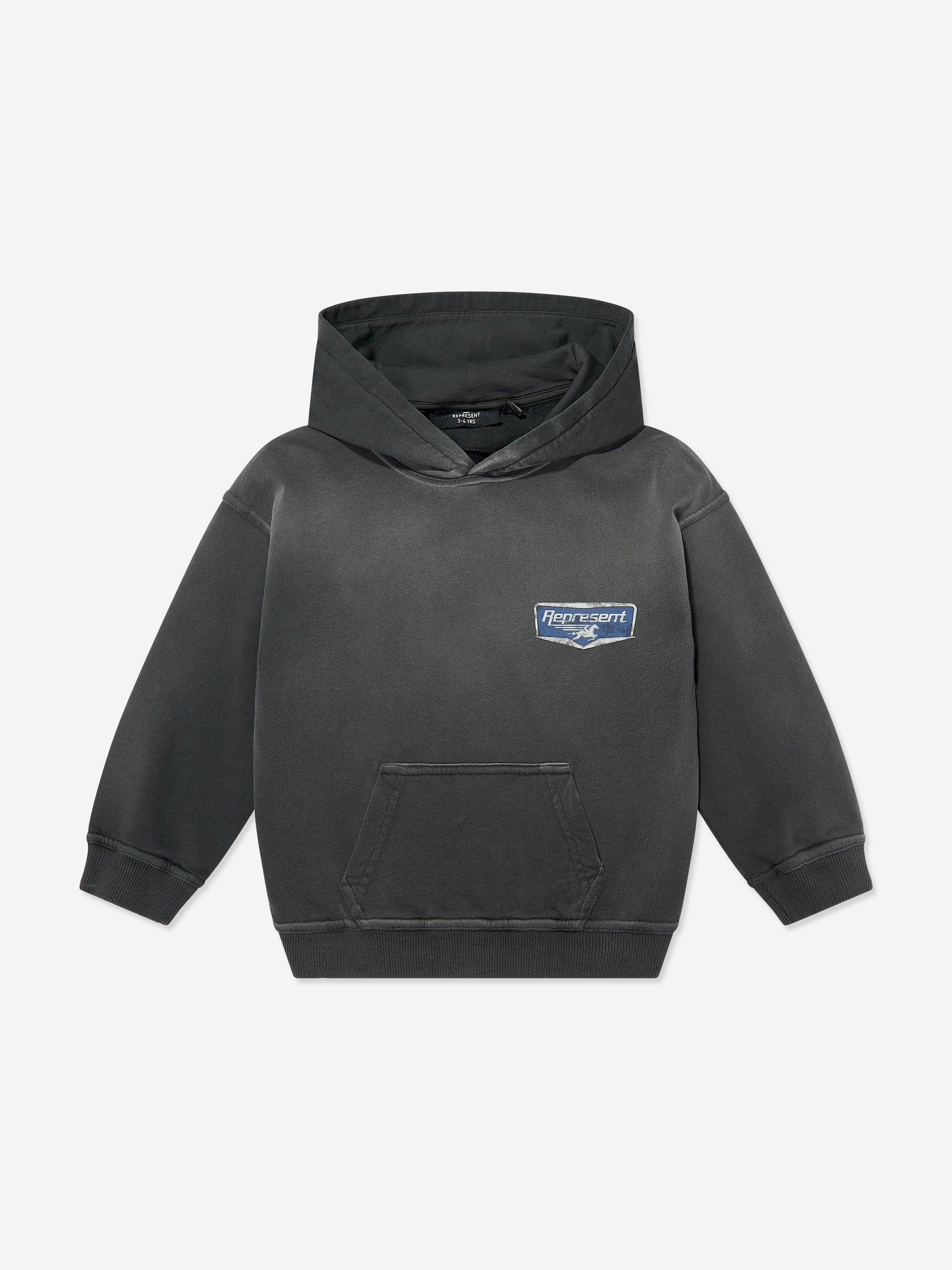 Represent Boys Grey Kids Mini Nothing Faster Hoodie In - 4 - 5 Years