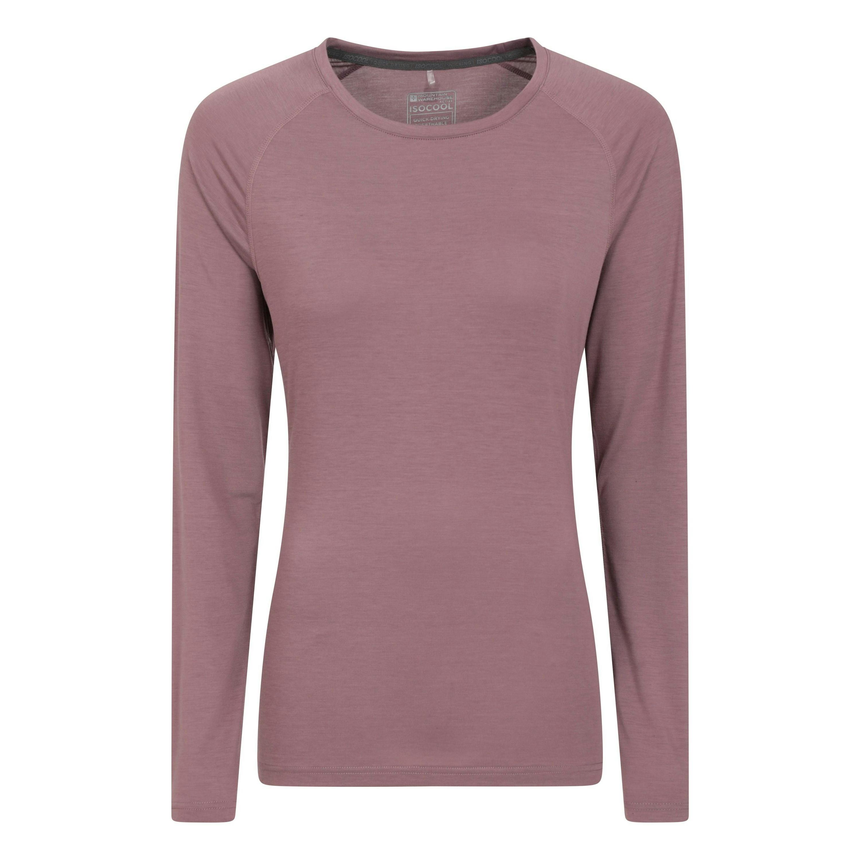 Mountain Warehouse Women's Purple / Quick Dry Long-Sleeved Top - 14 Uk - 95% Polyester/5% Elastane