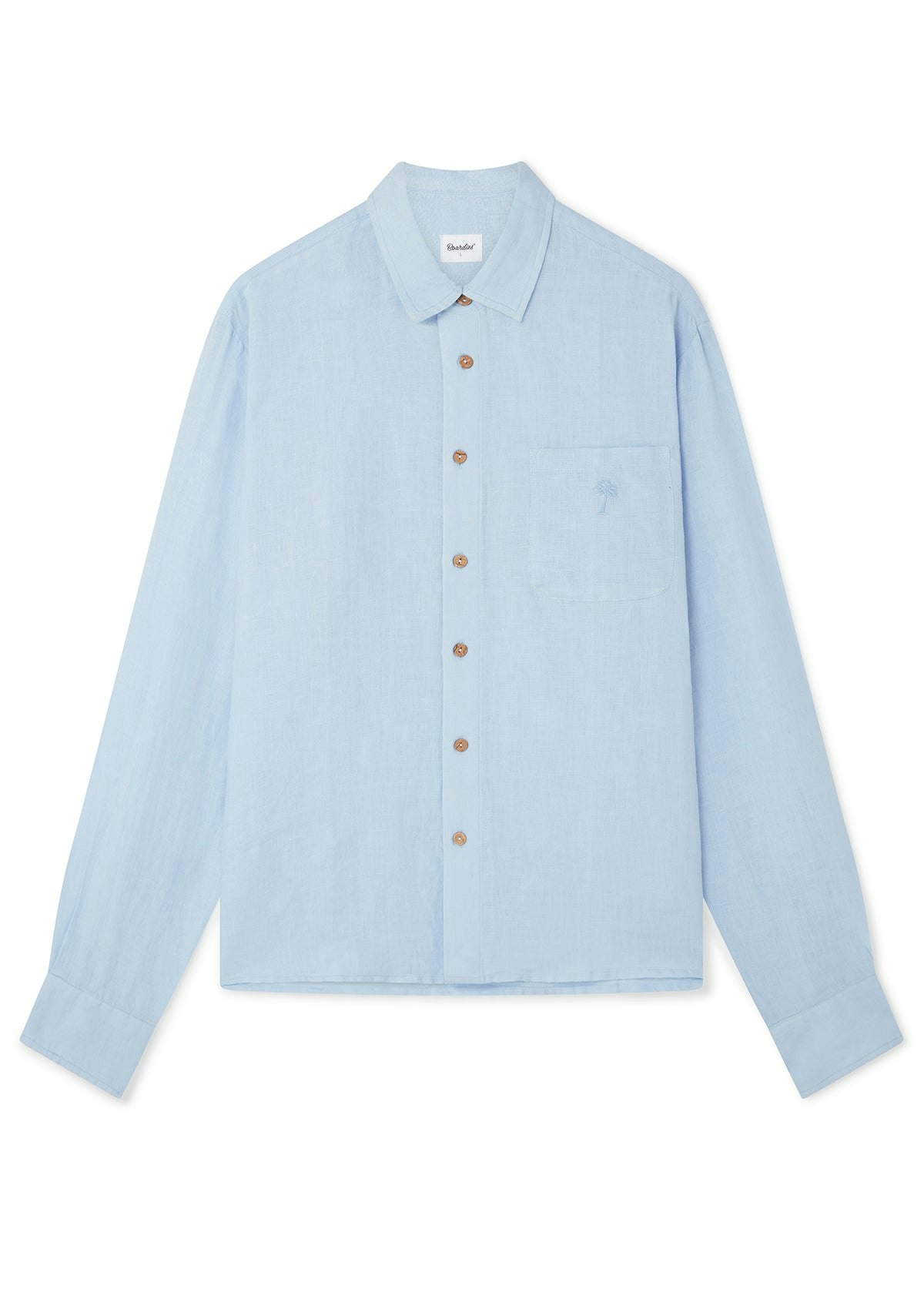 Boardies Blue Ocean Breeze Long Sleeve Linen Shirt - Xl