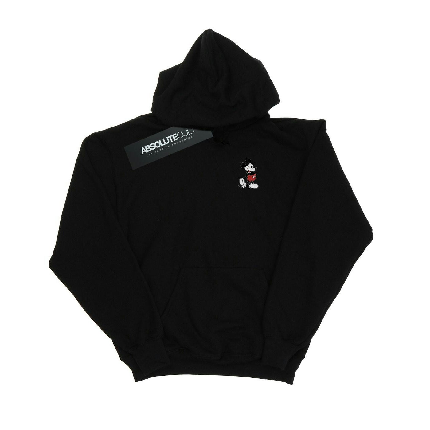 Disney Men's Black Mickey Mouse Kickin Retro Chest Hoodie - Xxl