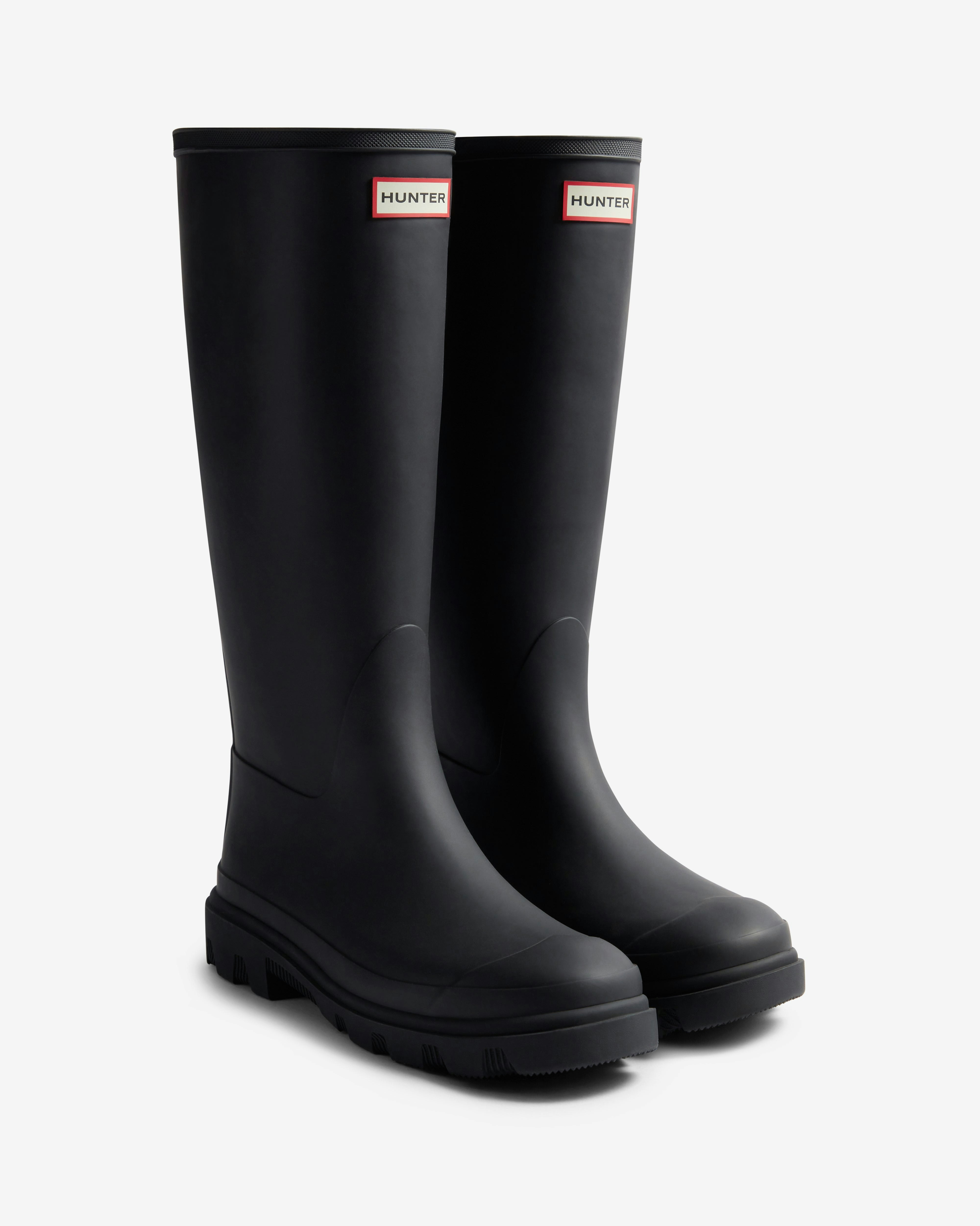 Hunter Unisex Black Downpour Tall Boot - Uk9 Eu43