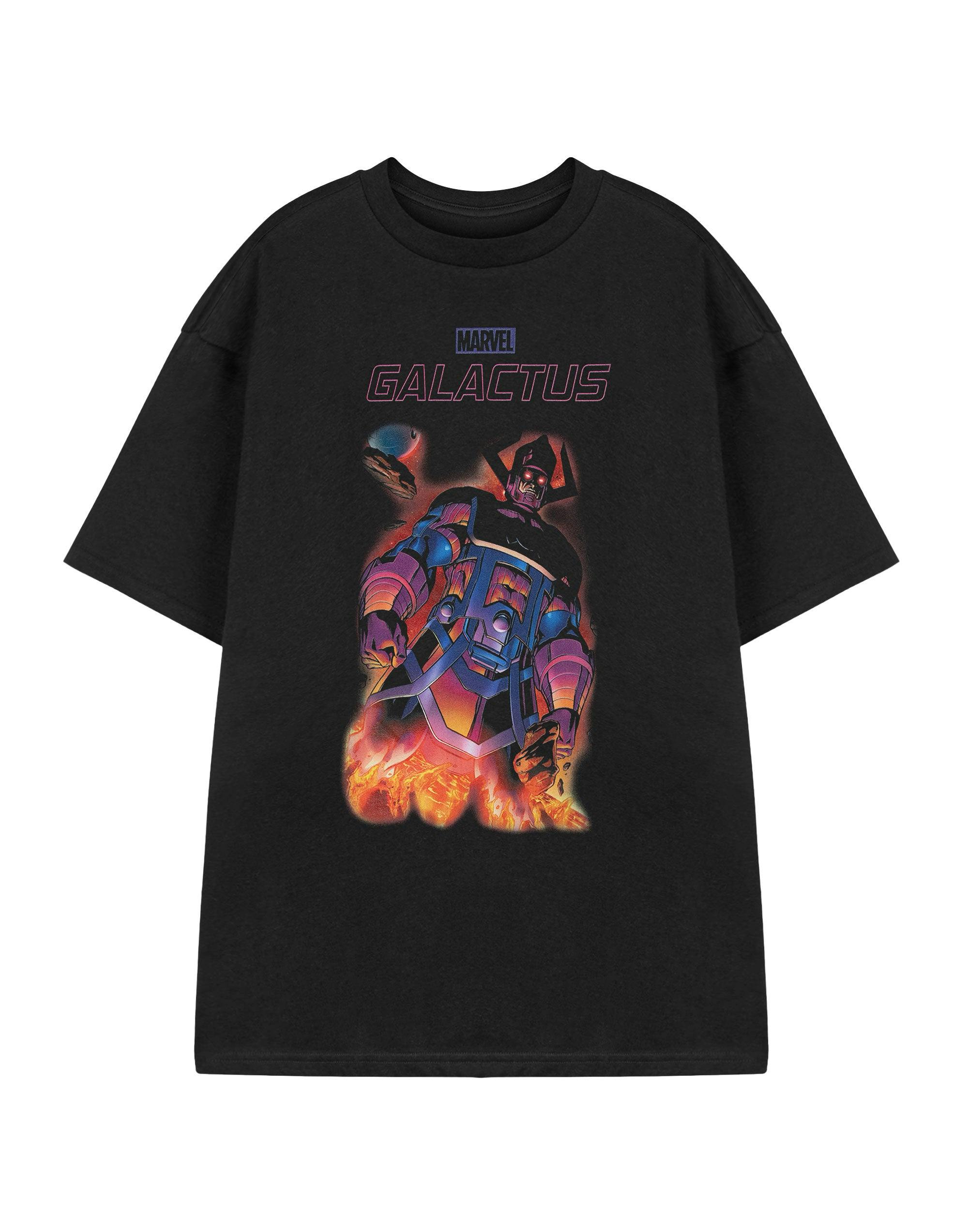 Vanilla Underground Men's Black Marvel Galactus Short Sleeved T-Shirt - Small