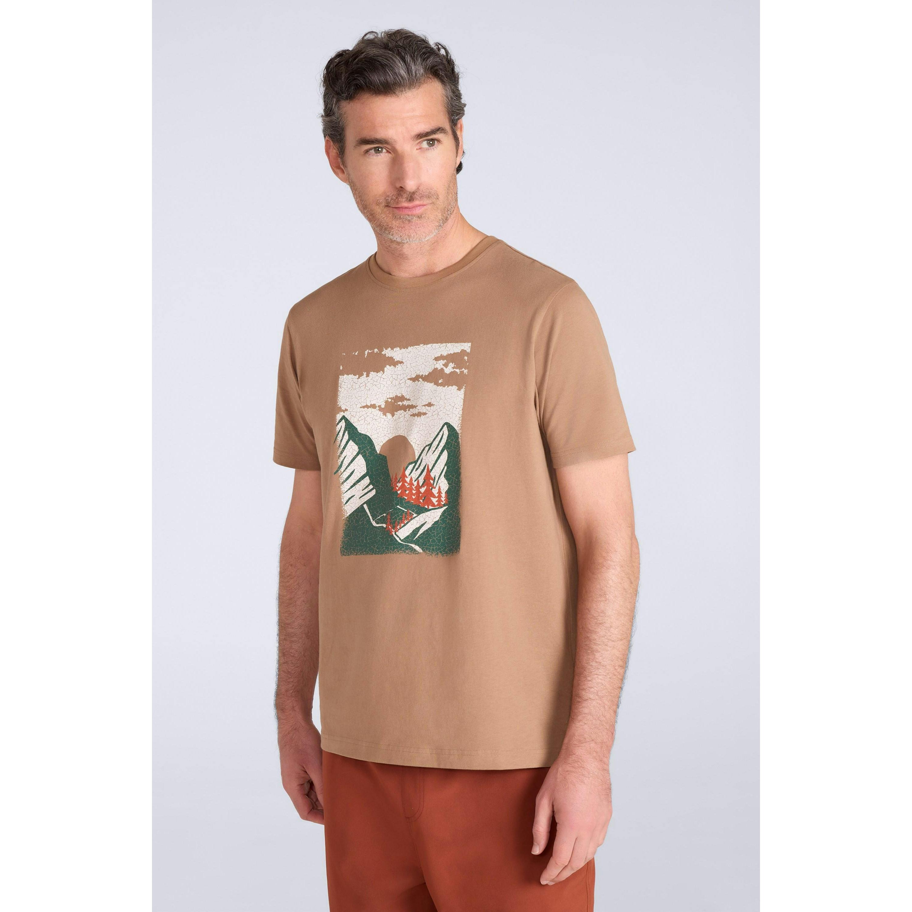 Mountain Warehouse Men's Mountain T-Shirt - Rust - Rust - 4XL - 100% Organic Cotton