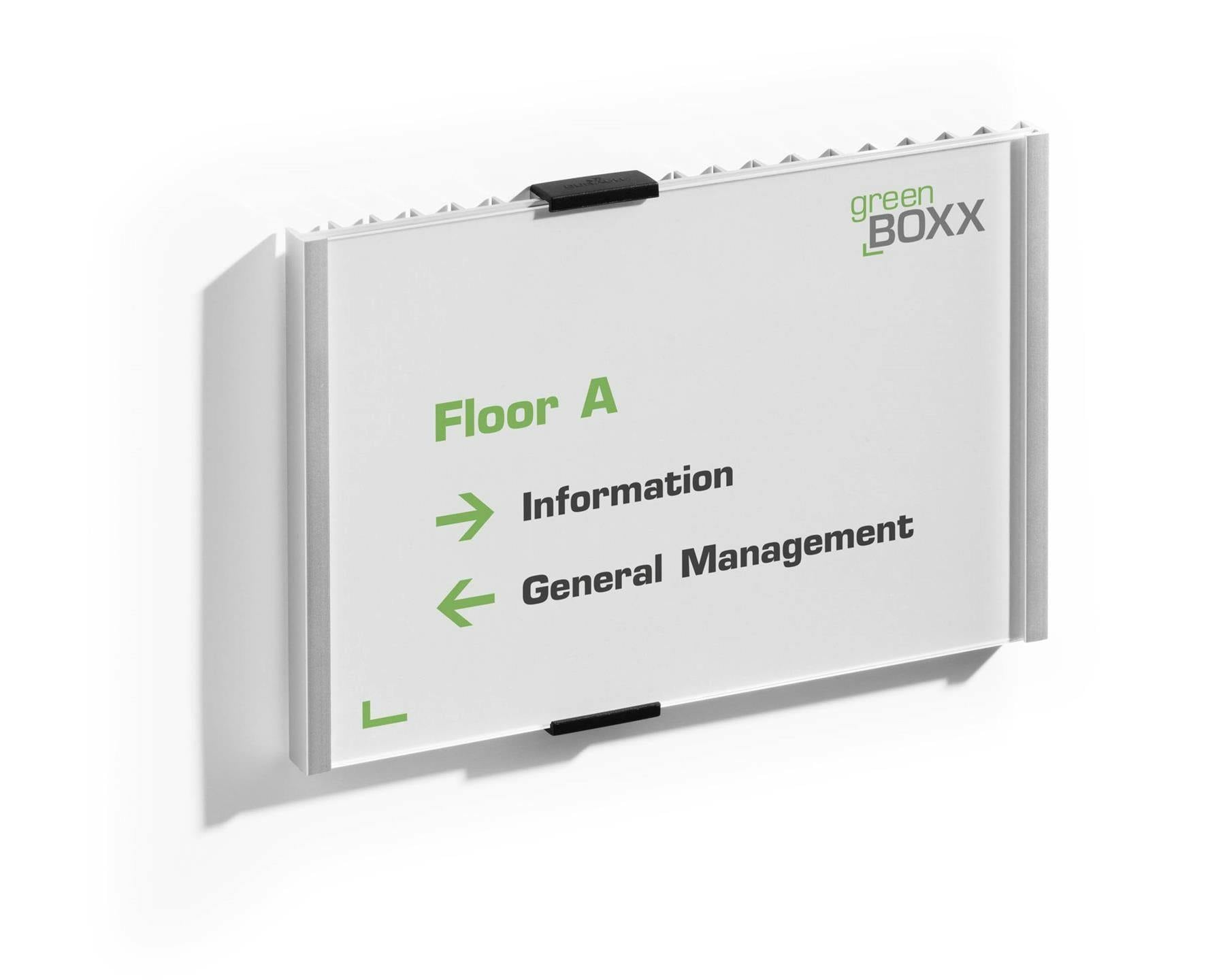Rackhams Anodised Aluminium Door Sign Holder Wall Mounted Frame | A5