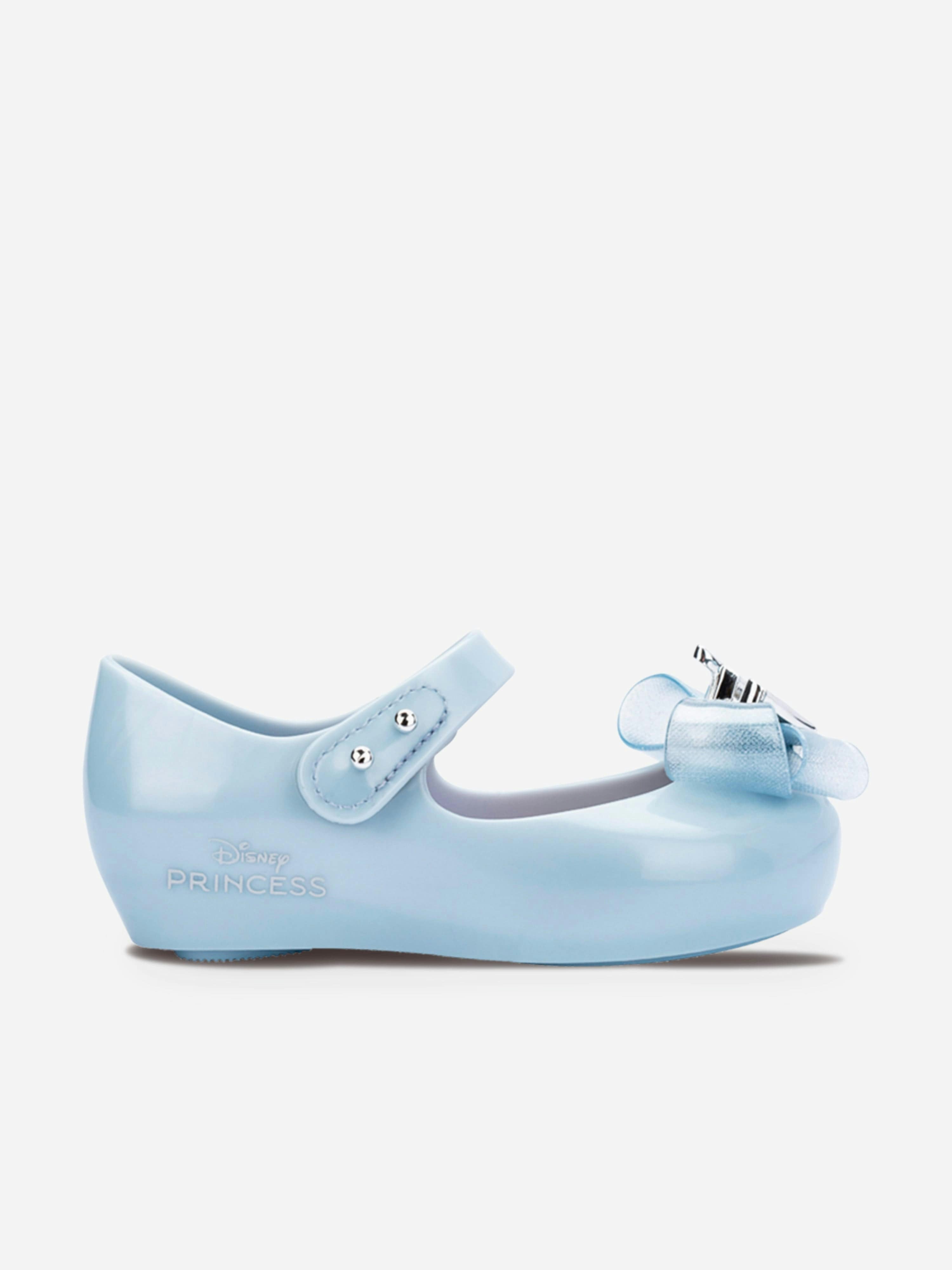 Mini Melissa Girls Blue Ultra Ii + Disney Princess Ballerinas In - Eu 21 Uk 5