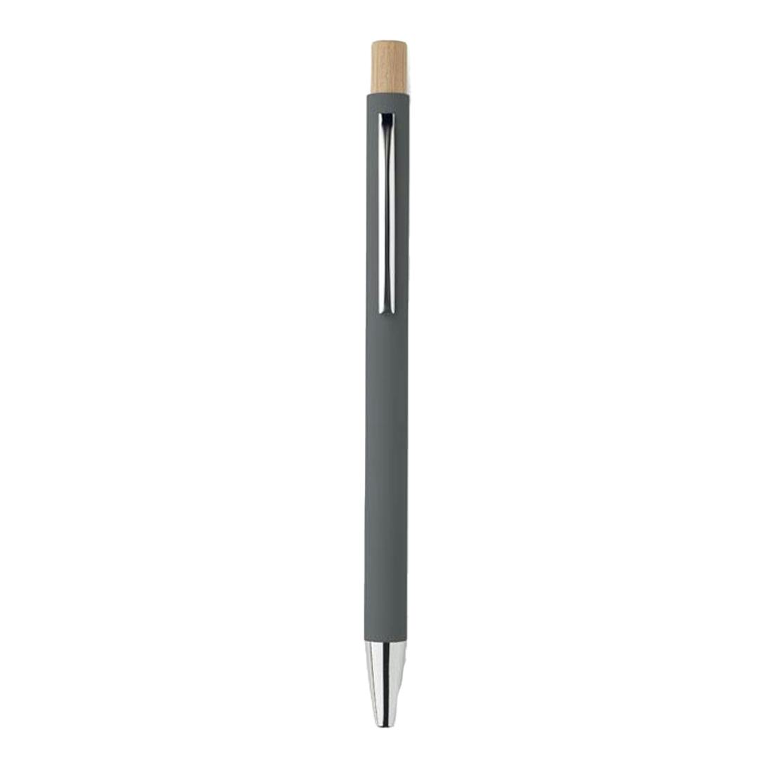 Midocean Grey Bergamo Recycled Aluminium Ballpoint Pen - Stone - One Size - Stone