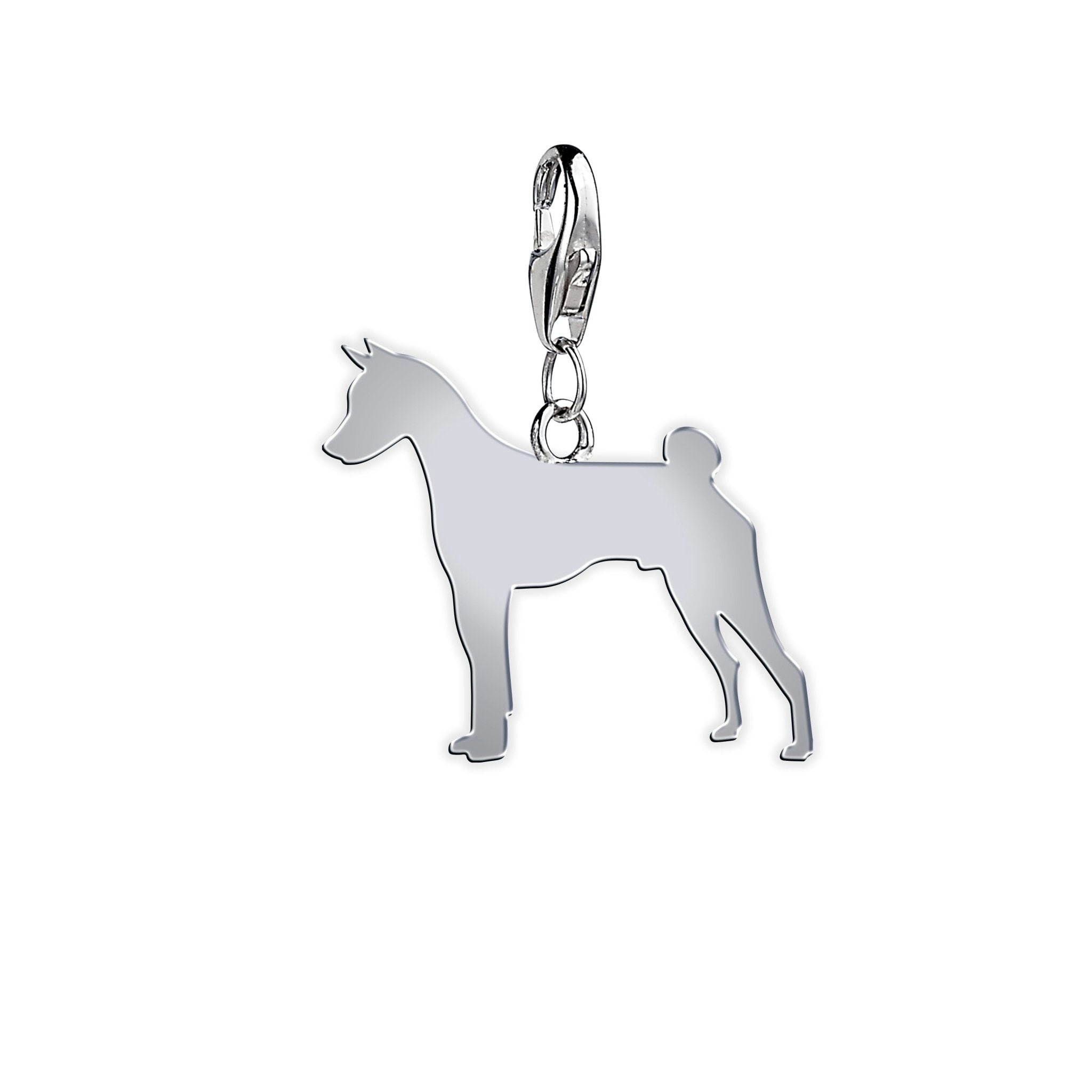 Mylee London Silver Basenji Silhouette Charm - Yes - Clip On Charm