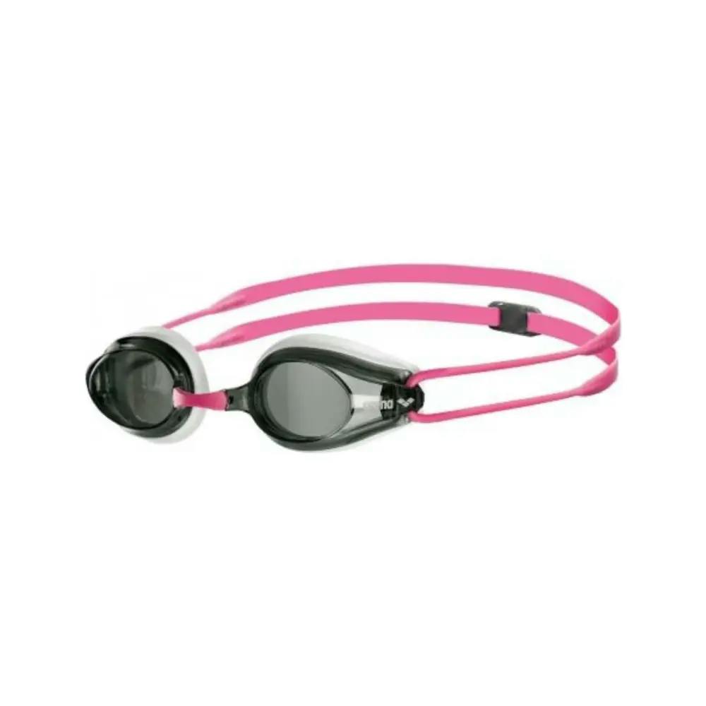 Arena White Tracks Swim Goggle - Smoke Lens - /Fuschia