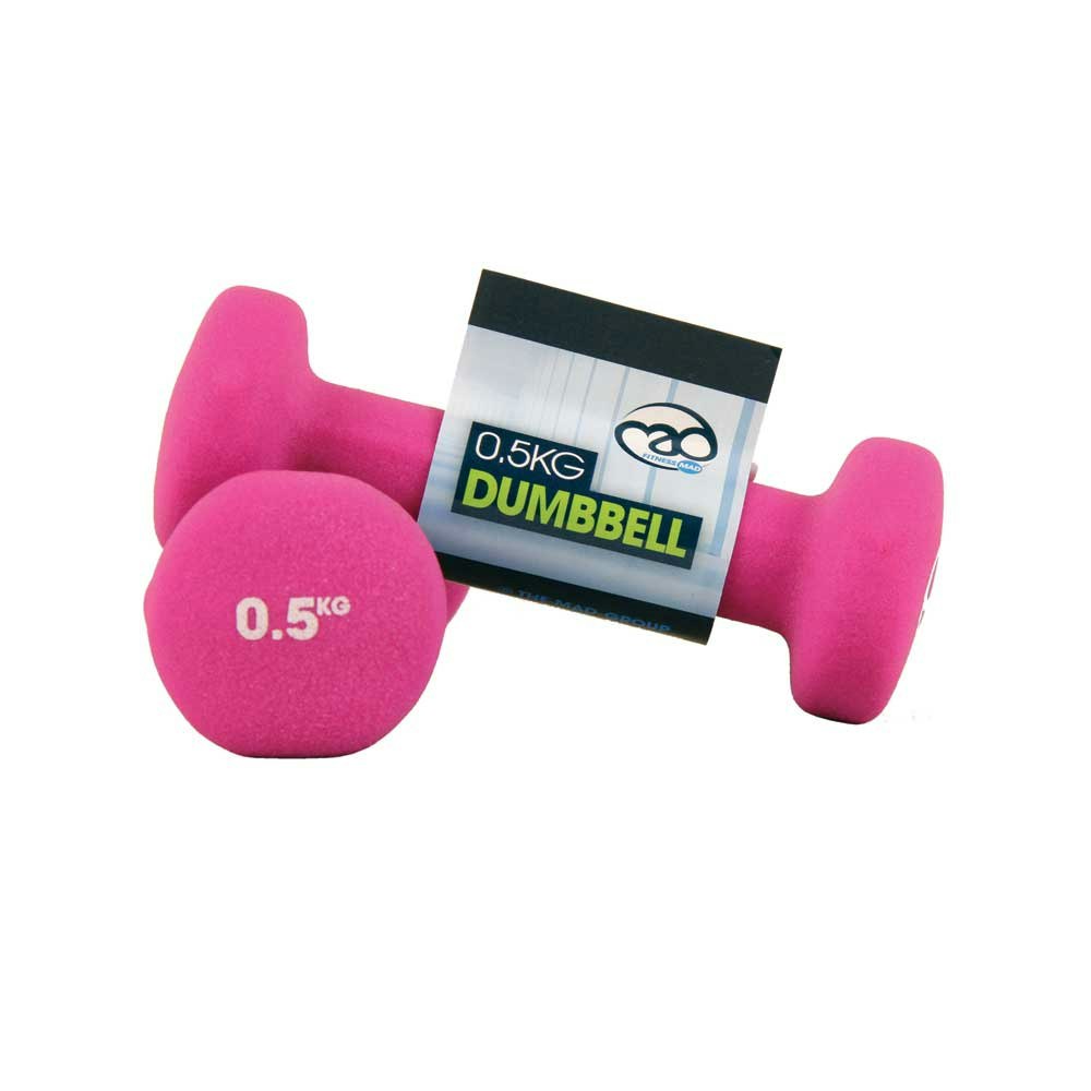 Fitness Mad Pink Neoprene Dumbbells 0.5Kg