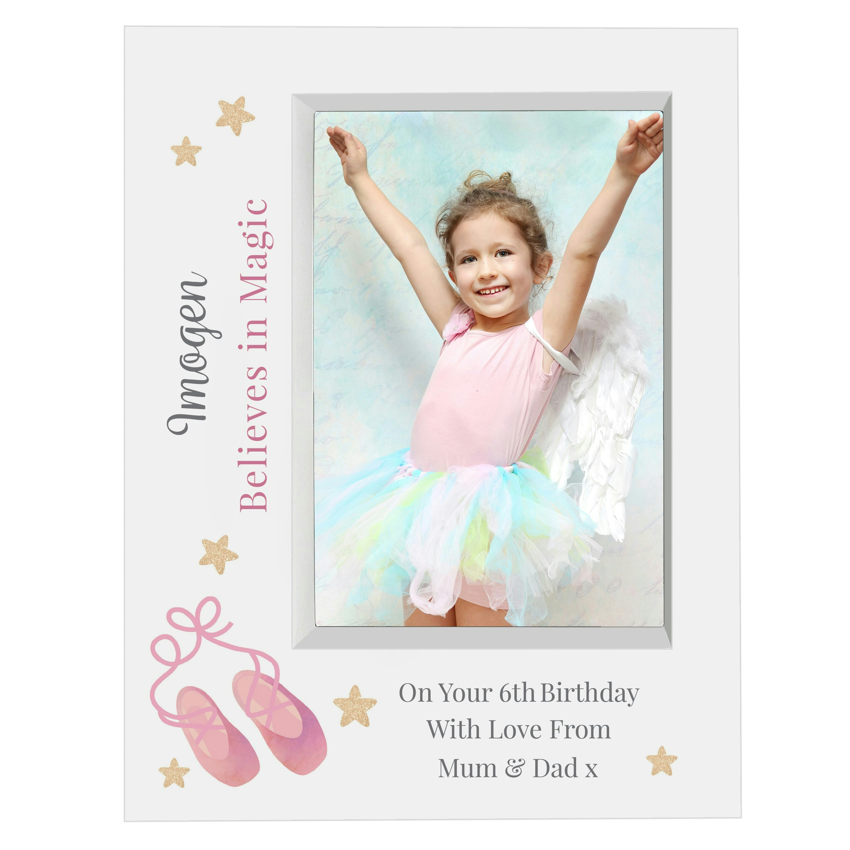 Rackhams Personalised Swan Lake Ballet 5X7 Box Photo Frame