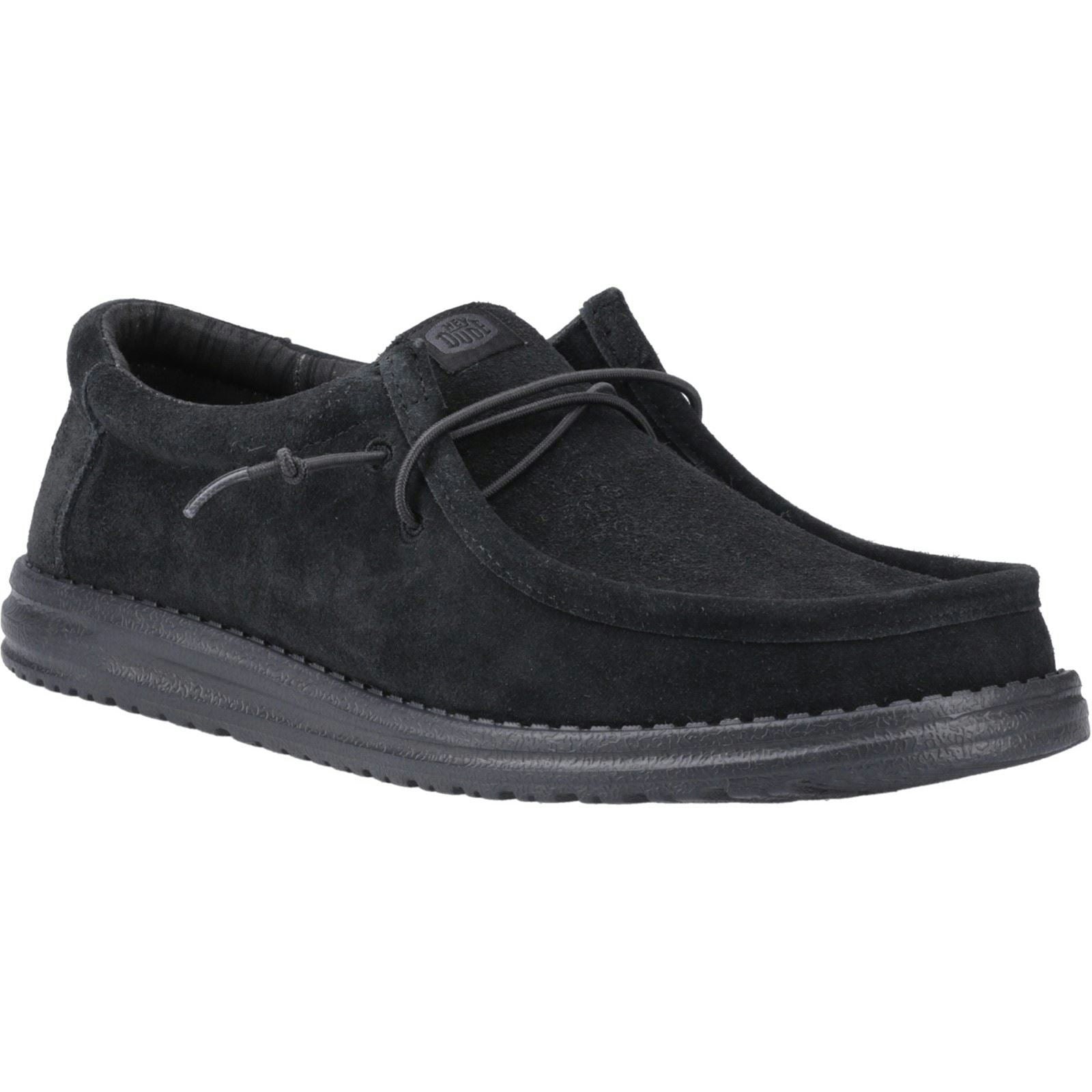 Heydude Black Wally Suede Shoes - Size 9