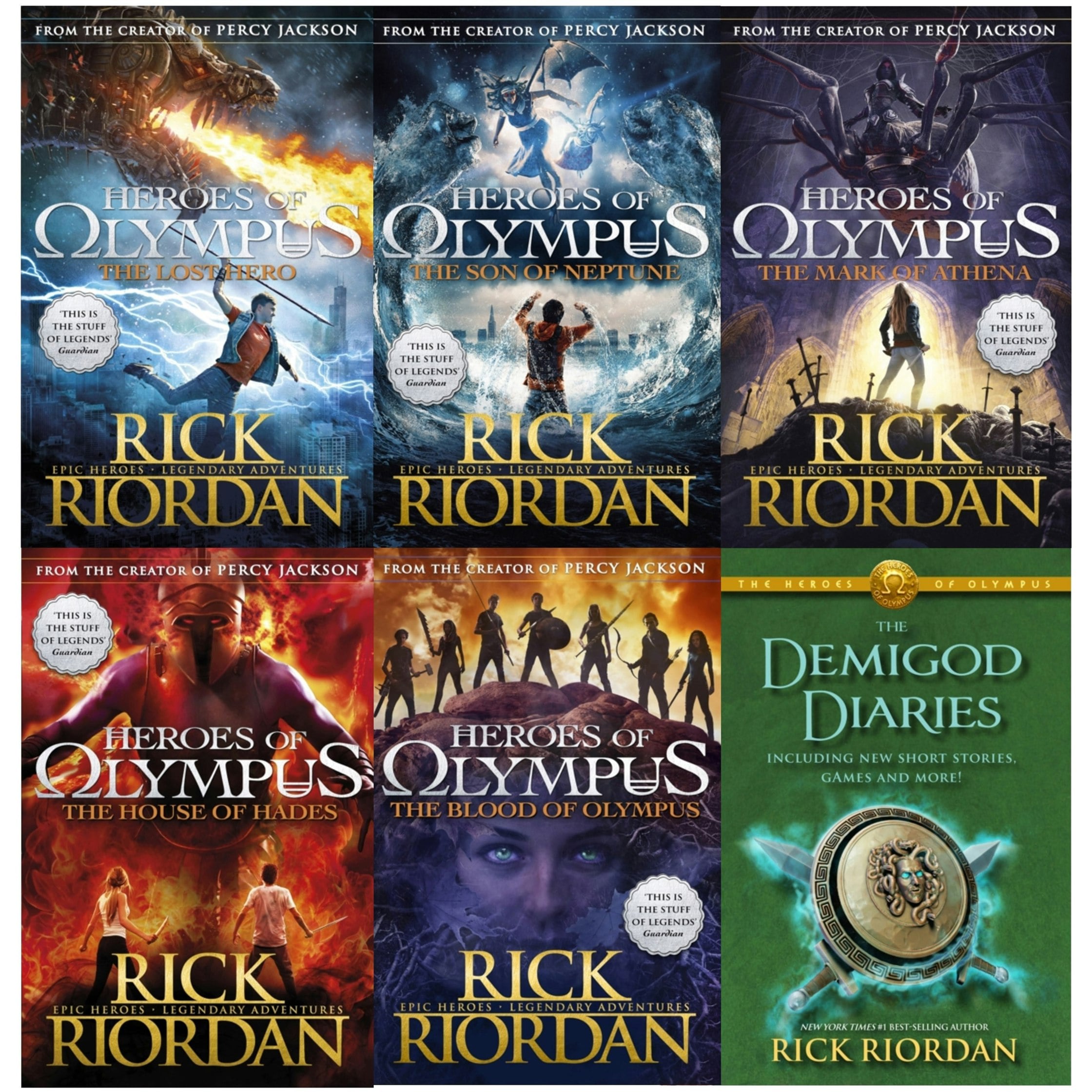 Penguin Heroes Of Olympus Collection Rick Riordan 6 Books Set The Blood Of Olympus