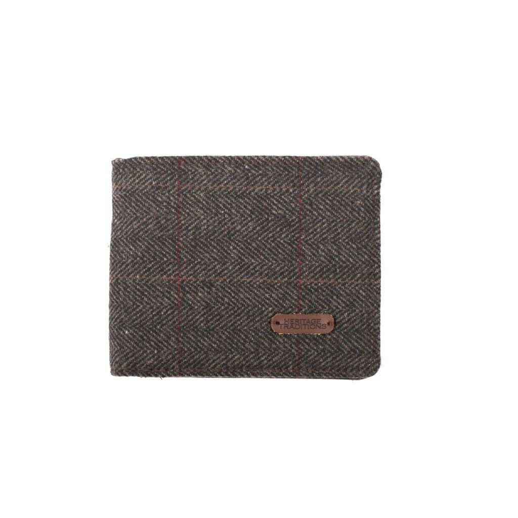 Heritage Traditions Grey Tweed Wallet - Box Check