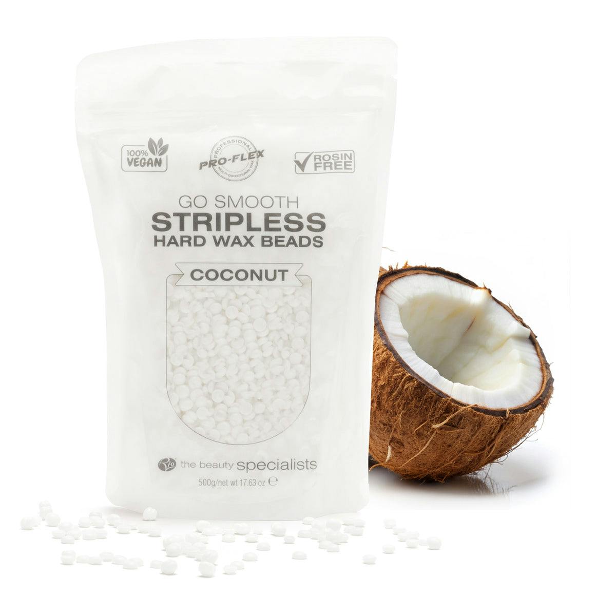 Rio Coconut Go Smooth Stripless Hard Wax Beads (500G) - 1 X 500G - Coconut
