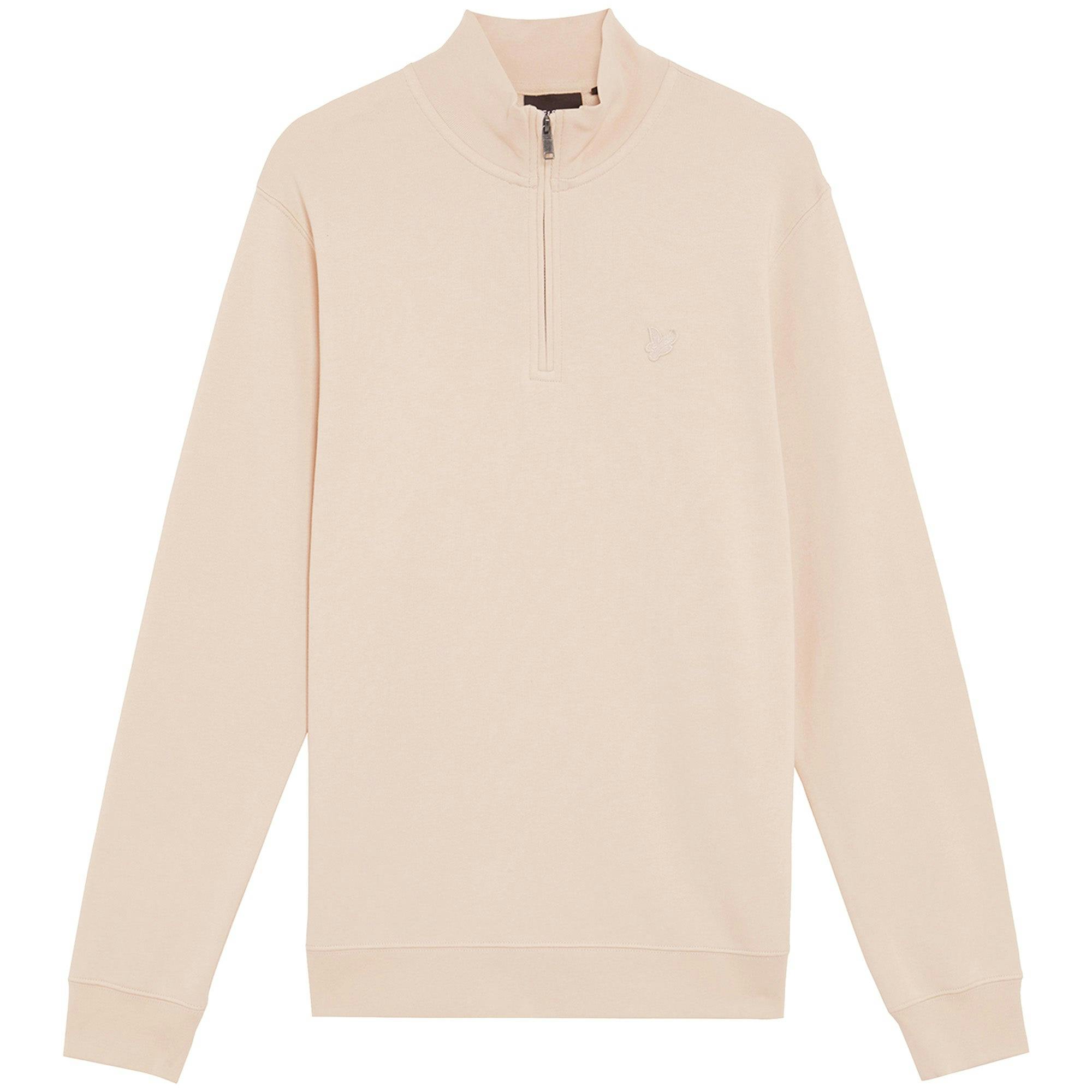 Lyle & Scott Pink Tonal Superfine Quarter Zip Sweatshirt - Tint - XX-Large