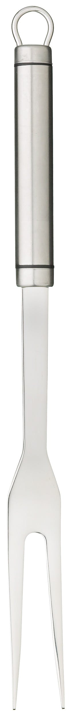Rackhams Silver Oval Handled Professional Stainless Steel Meat Fork - Stainless Steel - Carving Fork
