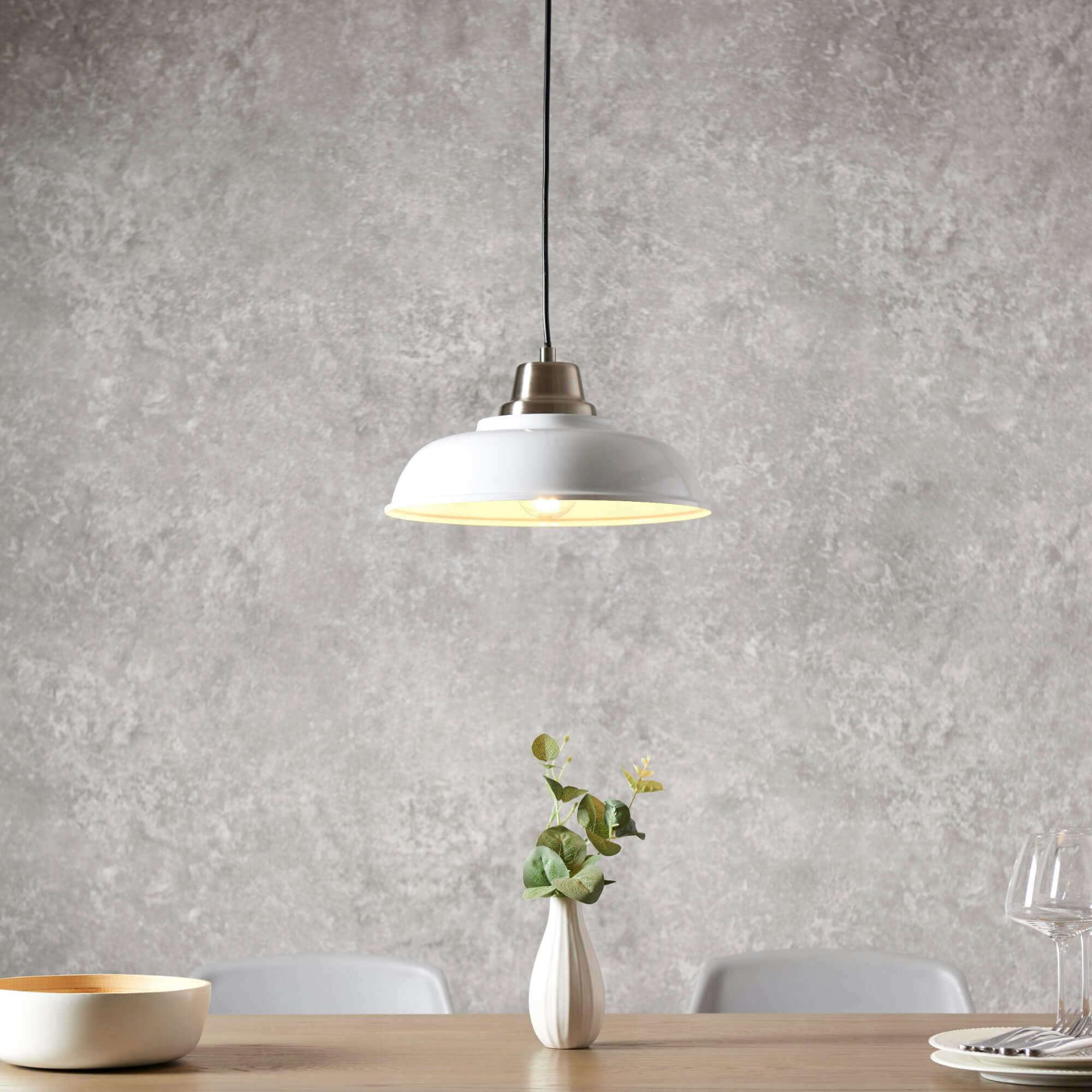 Pagazzi Lighting White Bakewell Pendant