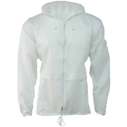 Coolandnew White Plus Size Rain Coat With Hood - 5XL