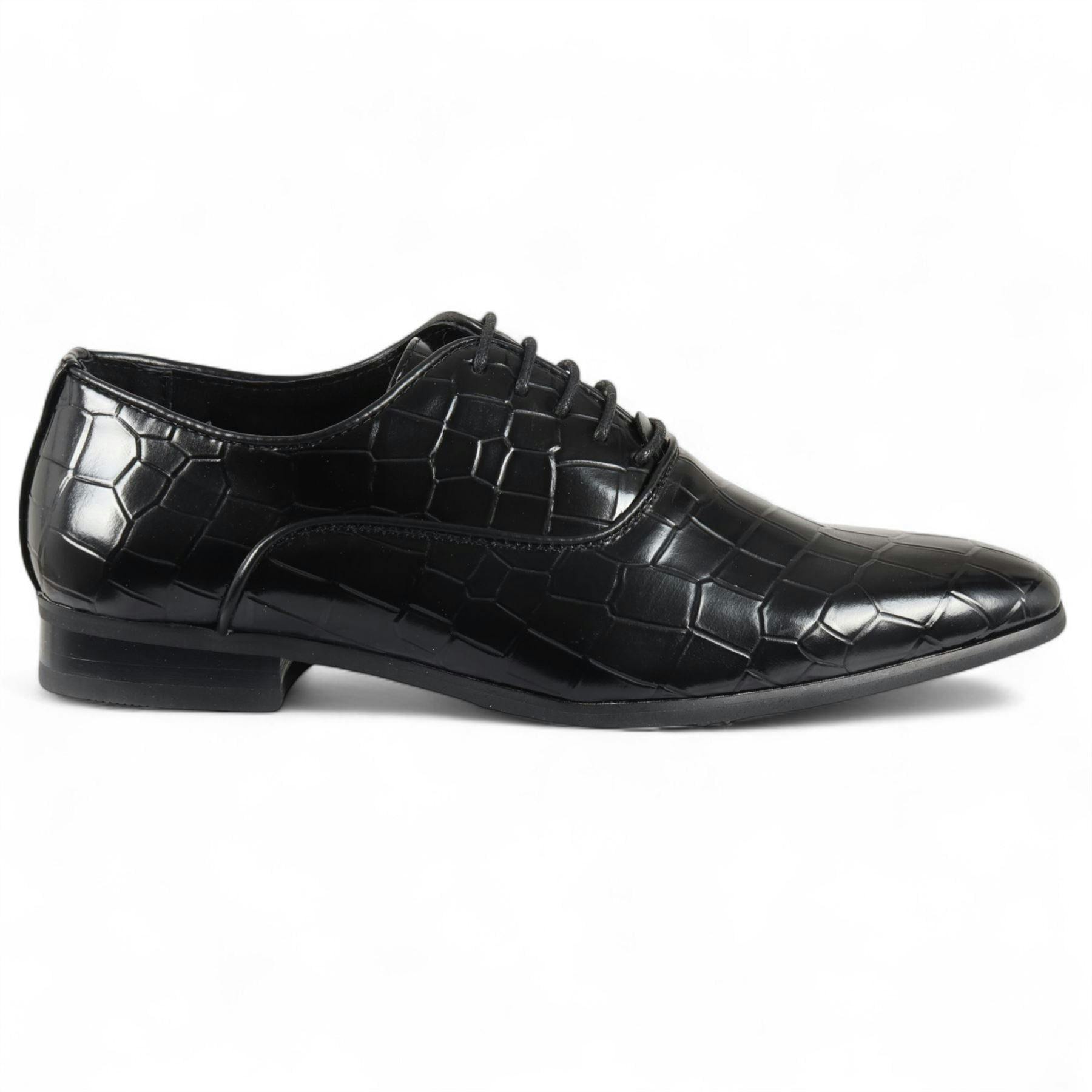 Dolcetto Men's Black Classic Lace-Up Oxford Derby Formal Shoes - Uk 7 | Eu 41 | Us 8