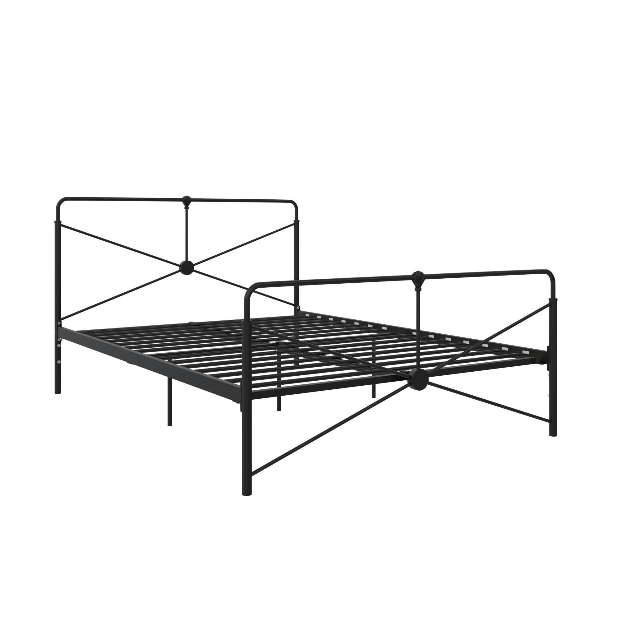 Dorel Home Black Leopold Metal Bed - Double