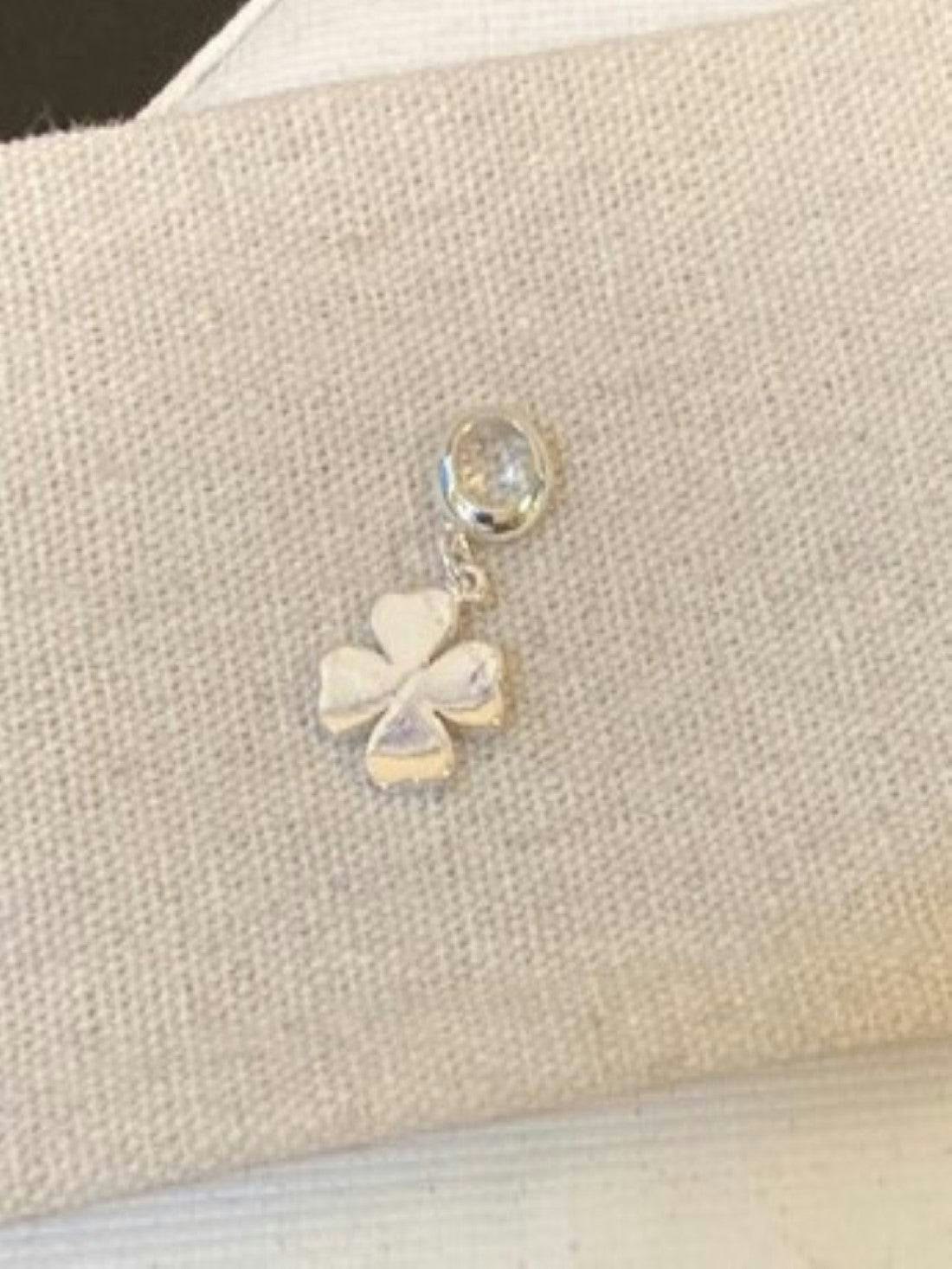 Mylee London Silver Sterling Four Leaf Clover Charm - No - Slider Charm