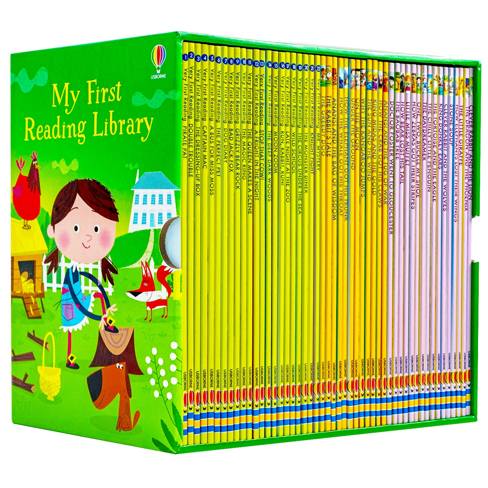 Usborne Very First Reading Library 50 Books Set Collection Age 3+ (Read At Home) Size 3