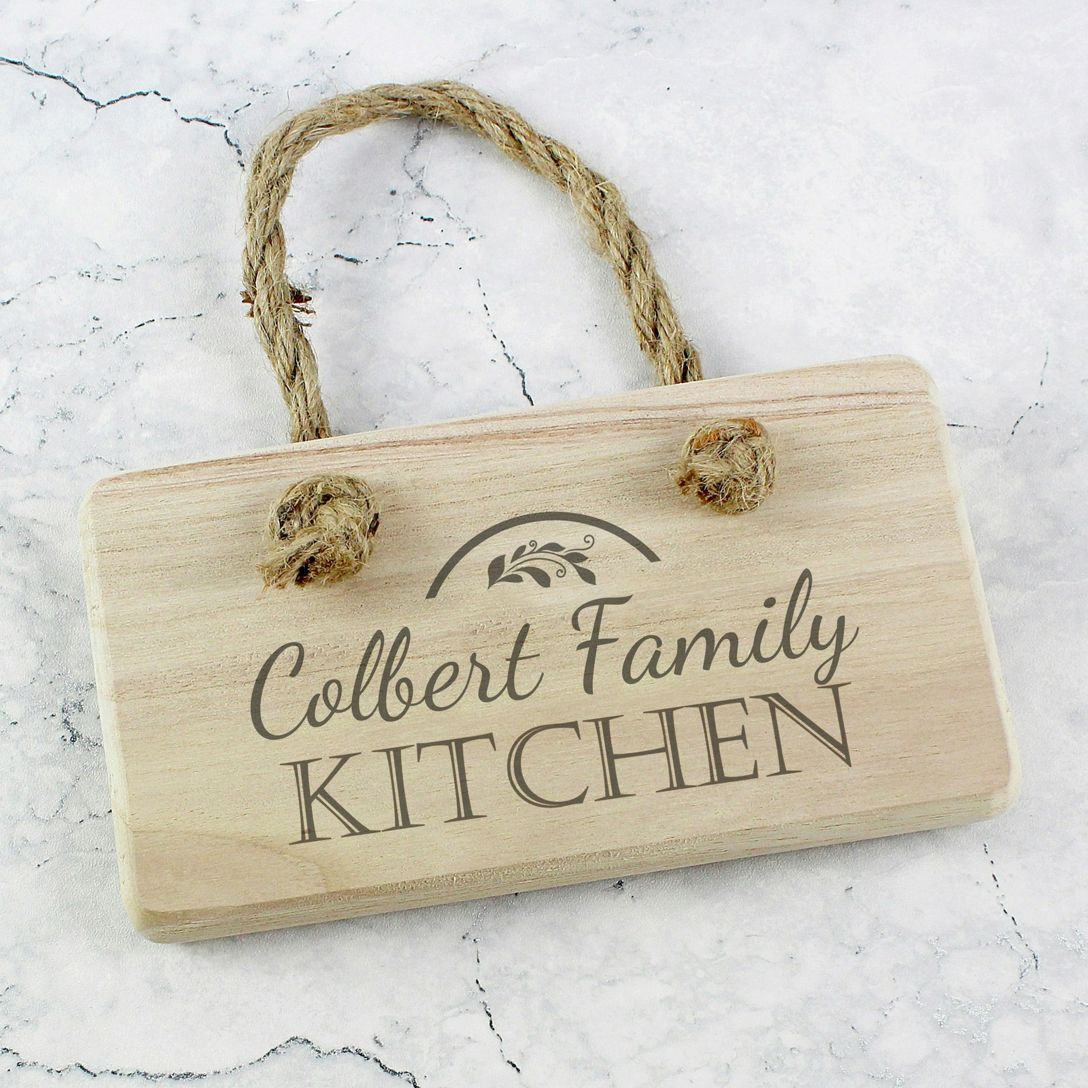 Rackhams Personalised Kitchen Wooden Sign