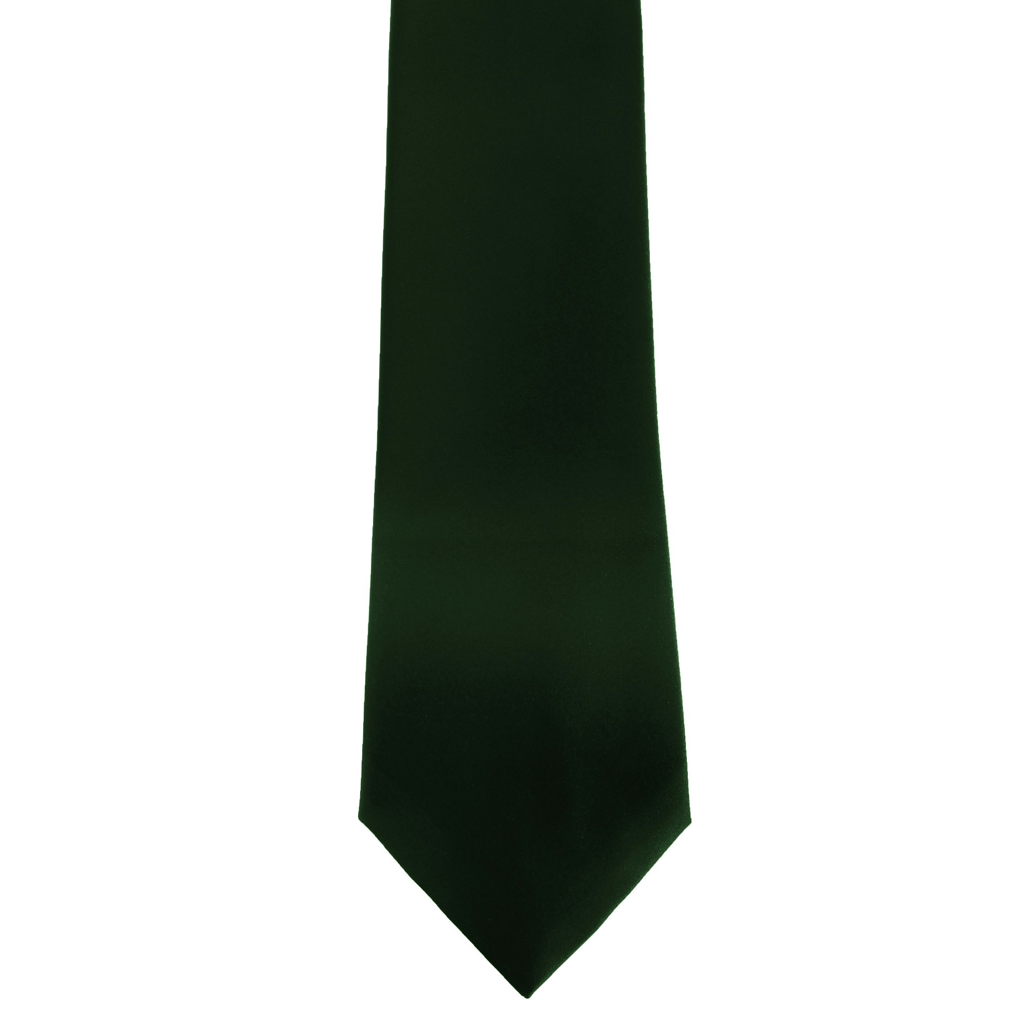 Premier Men's Bottle Green Plain Satin Tie (Narrow Blade) Pack Of 2 In - Image 3