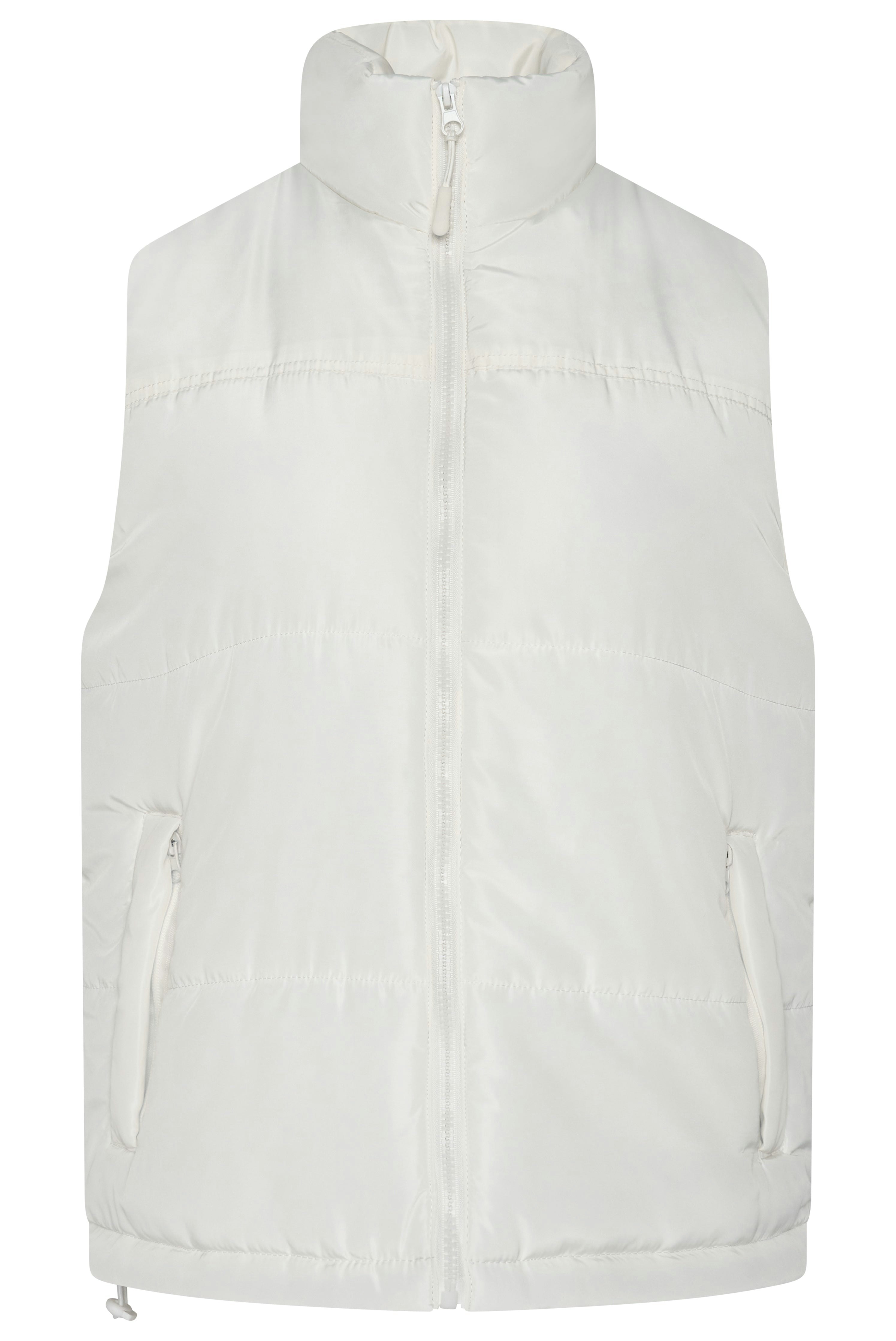 One&Only Unisex White Quilted Gilet - S