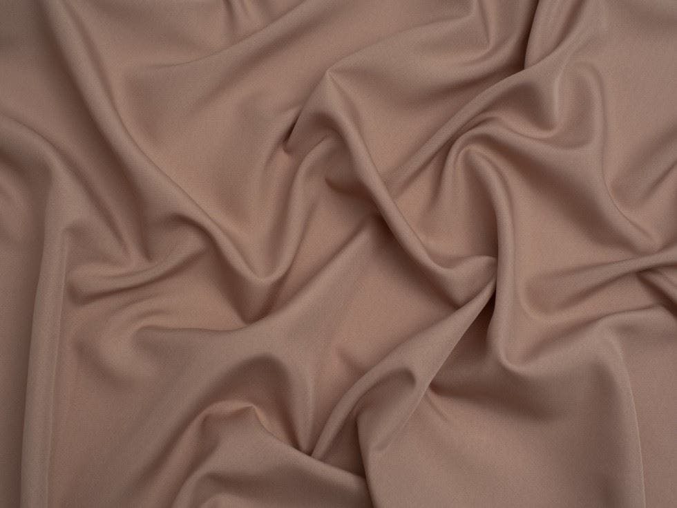 Minerva Beige Core Range Soft Touch Crepe Fabric - Plain Design Dressmaking Fabric, 110 Cm / 44" Wide - Per Metre