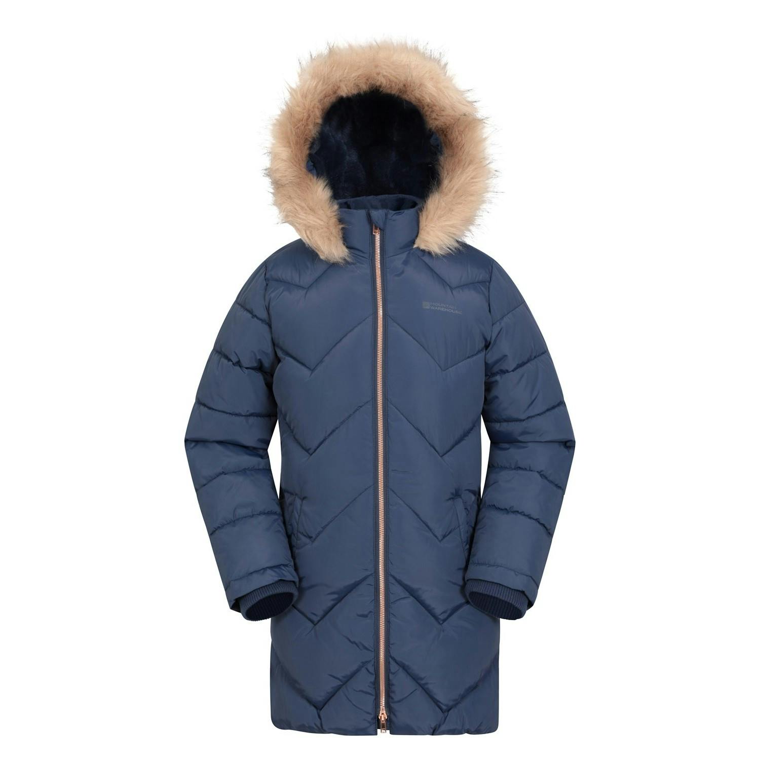 Mountain Warehouse Childrens/Kids Galaxy Water Resistant Padded Jacket - Navy - 7-8 Years - Navy - 100% Polyester