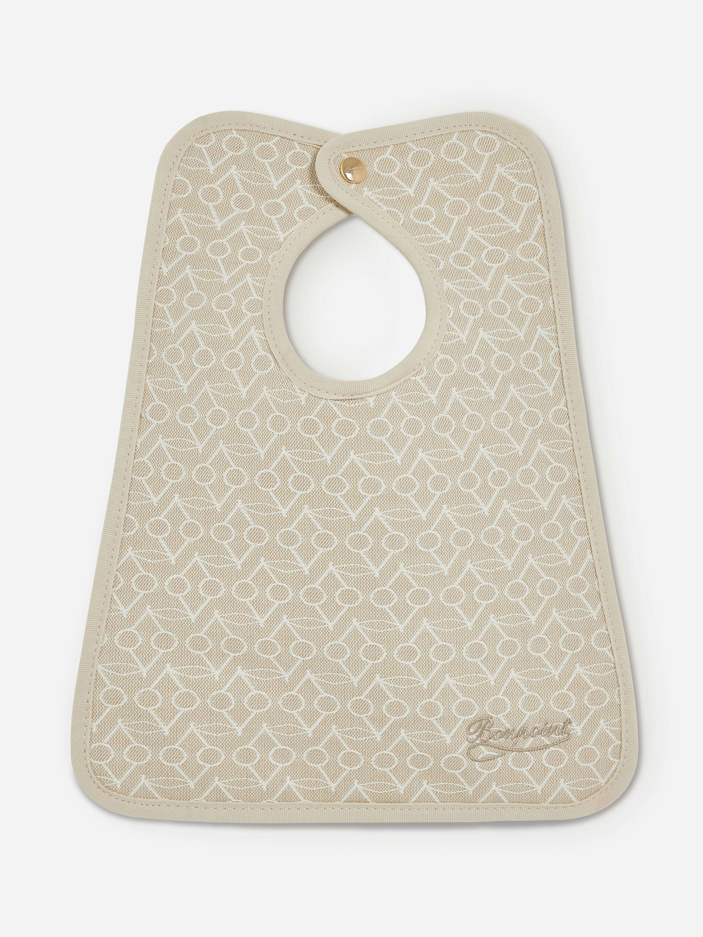 Bonpoint Beige/Ivory Baby Bavoir Clip Bib In - One Size