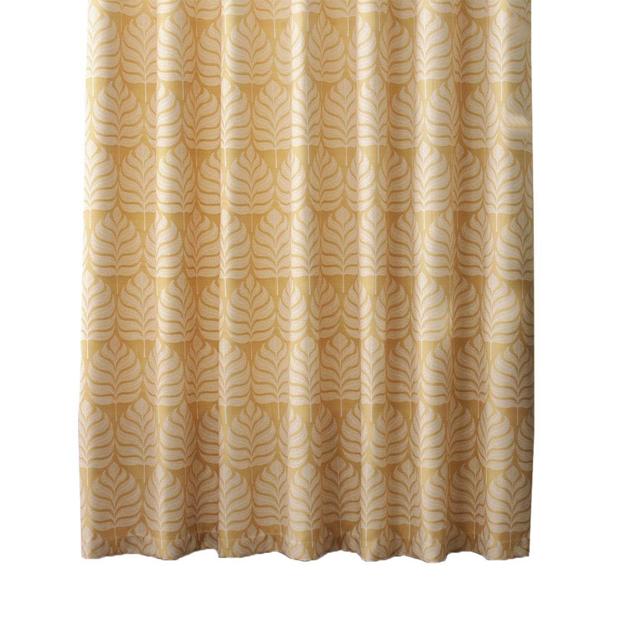 Paoletti Yellow Horto Eyelet Curtains - Ochre - 90In X 54In - Ochre - 100% Polyester