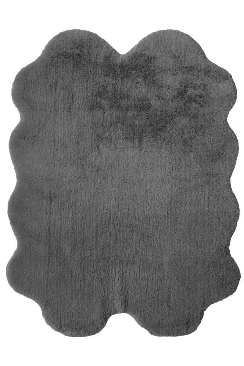 The Rugs Grey Luxury Fur Shaggy Rug – Ultra-Soft Geometric - 105X140 Cm