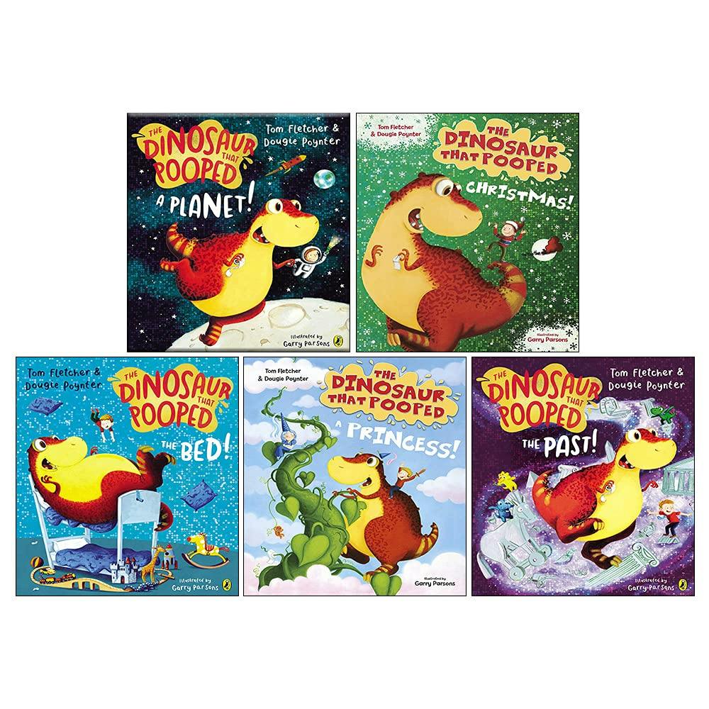 Dinosaurs That Pooped 5 Books Collection Set by Tom Fletcher - Image 2