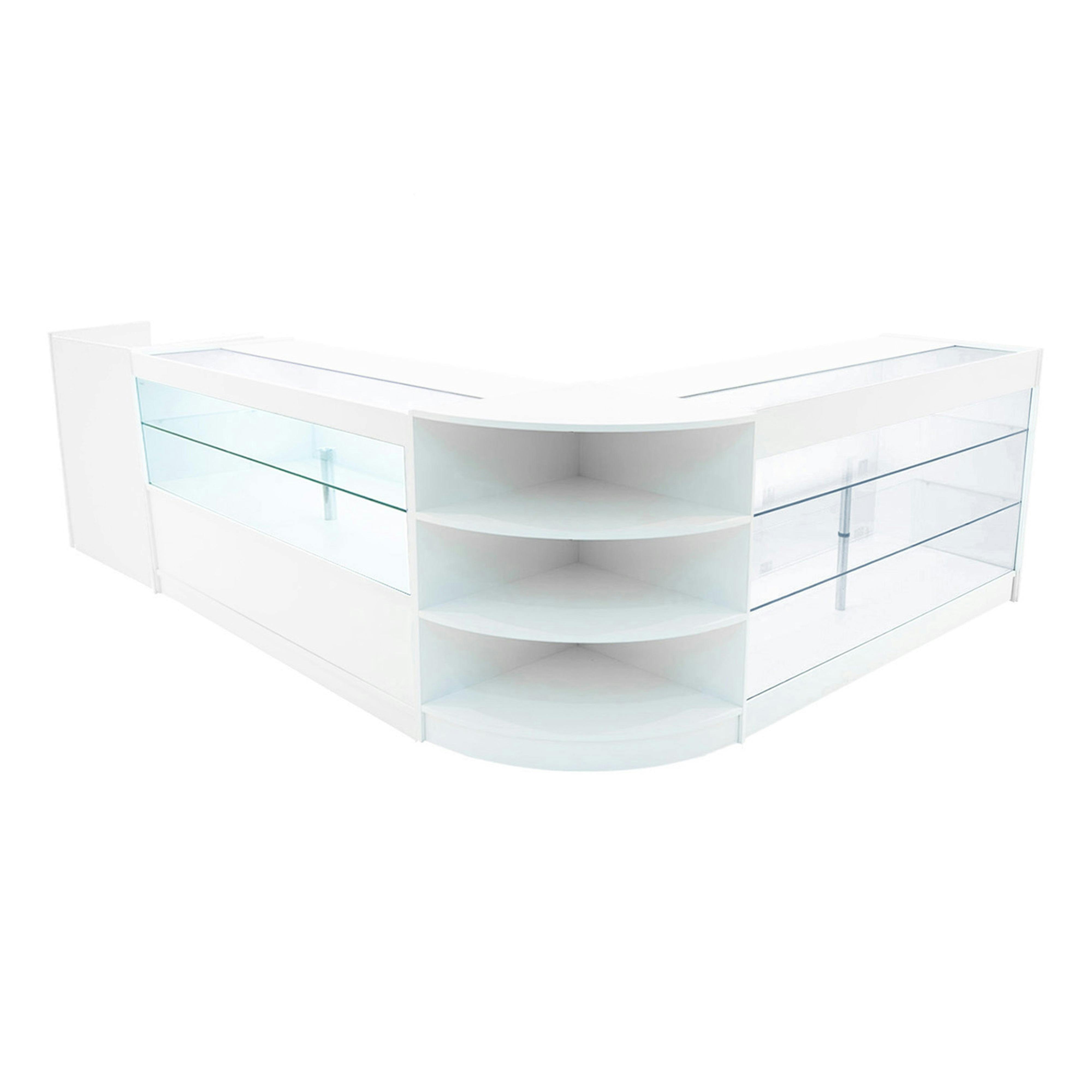 Monstershop White Theia Led Shop Counter Set K1500, C1500, Tb60 & Lm60