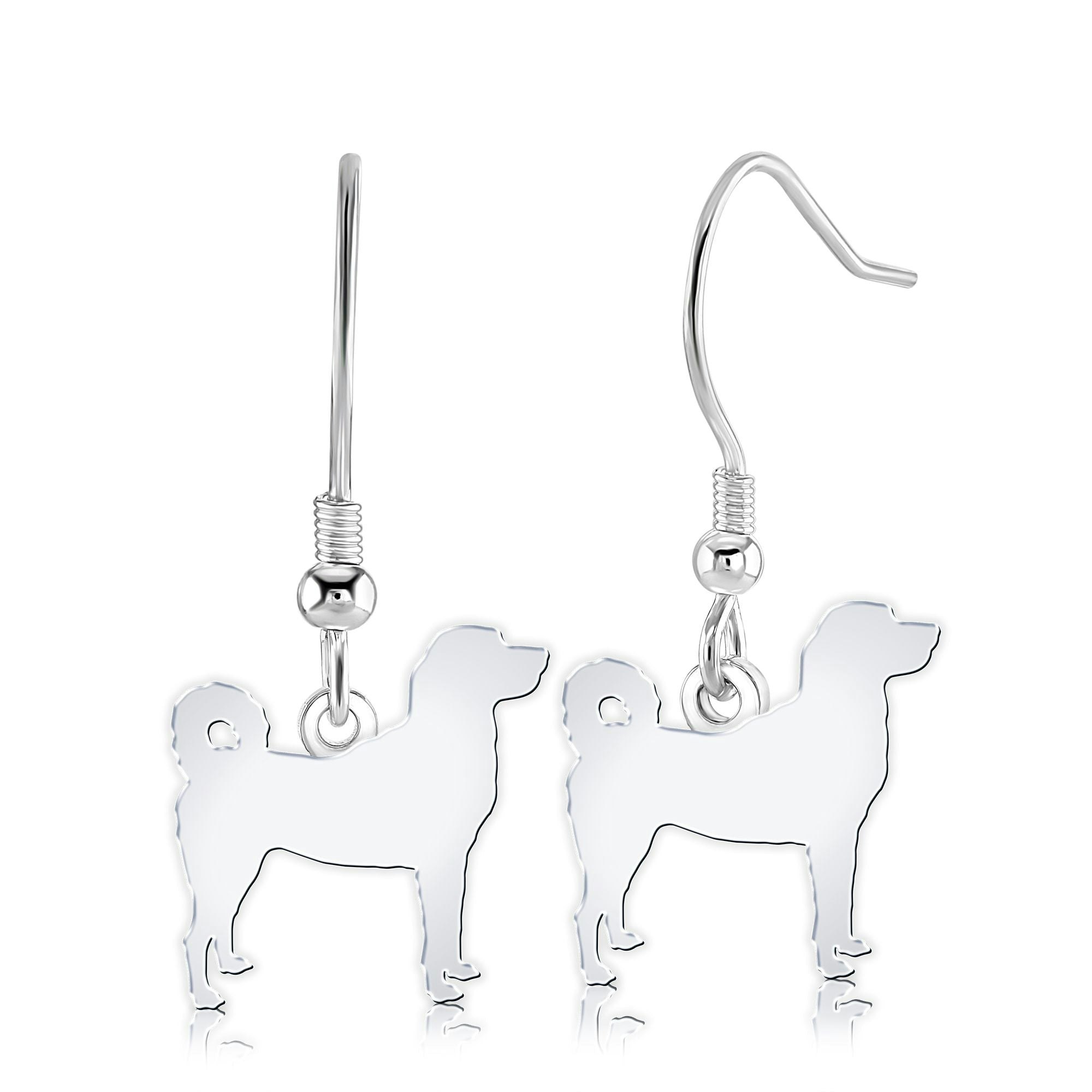 Mylee London Silver Turkish Kangal Dog Silhouette Earrings - Yes - Hook