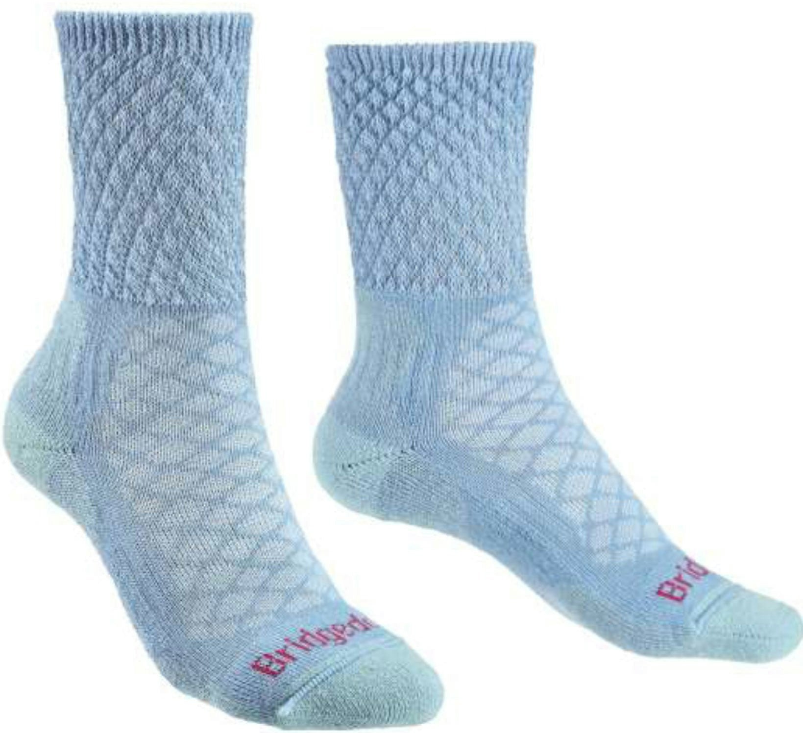 Bridgedale Women's Powder Blue Comfort Lightweight Merino Crew Hiking Socks {Br-710619} - Small