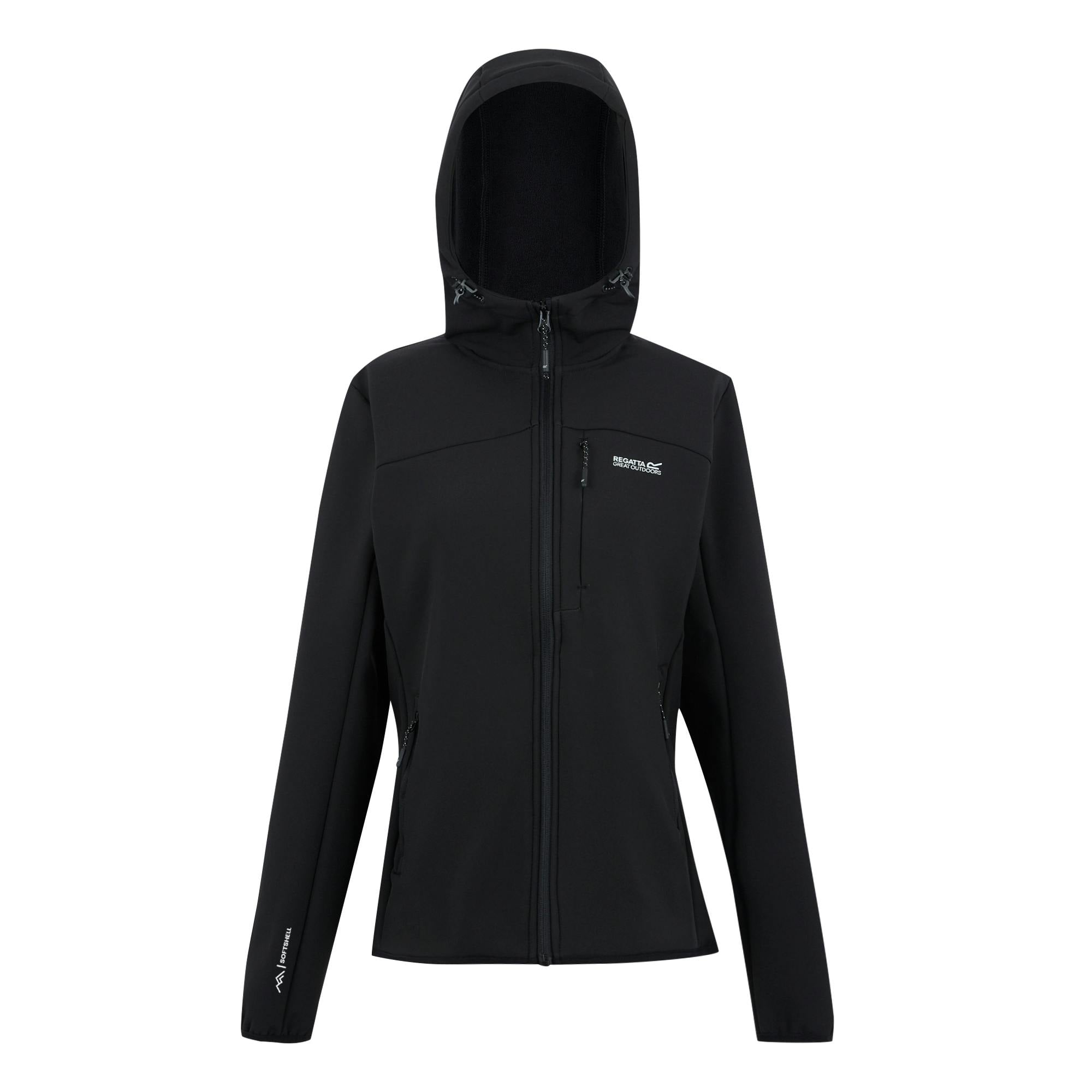 Regatta Women's Black Ossek Soft Shell Jacket - 18 Uk - 96% Polyester/4% Elastane