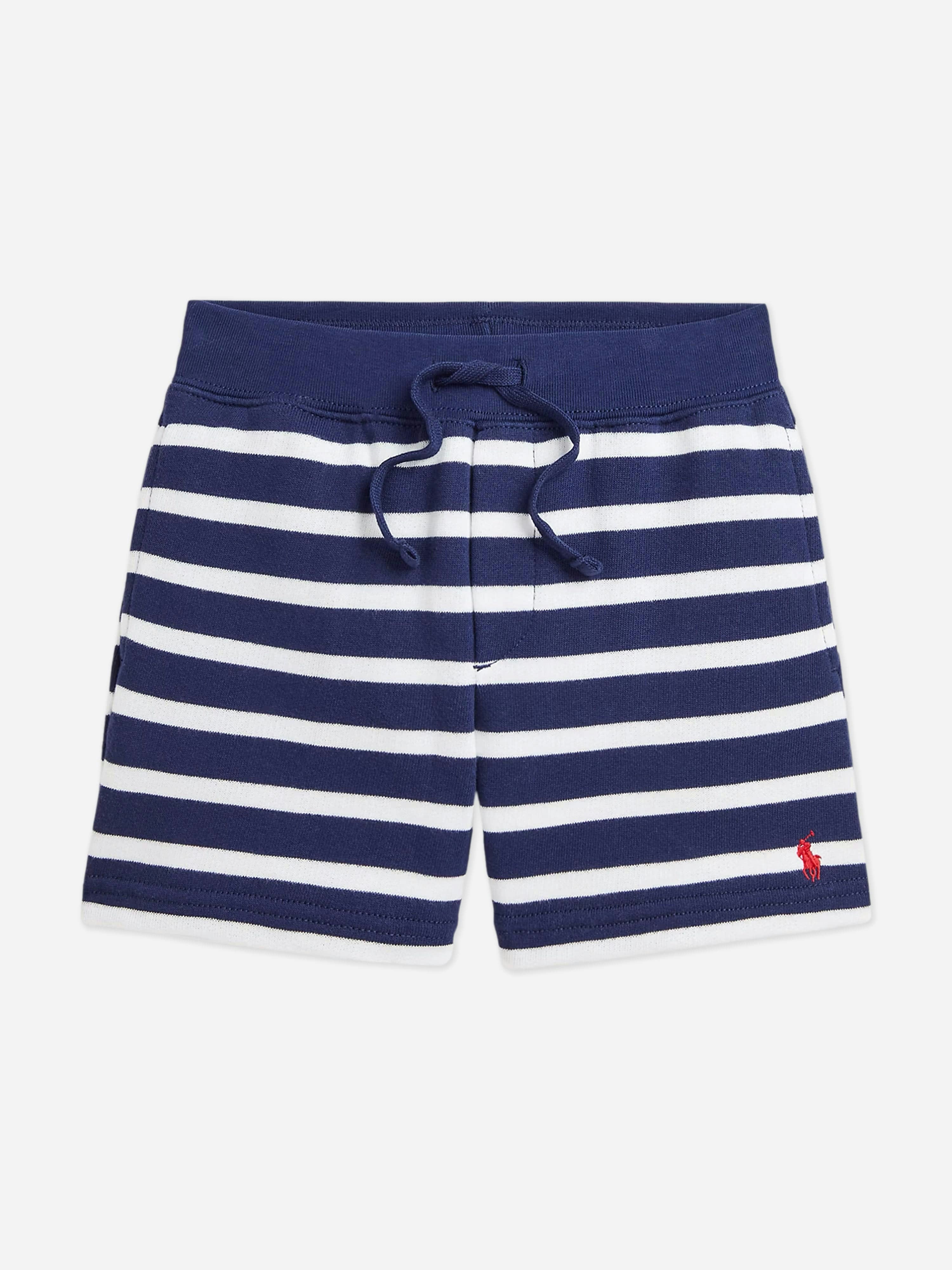 Ralph Lauren Kids Boys Blue Ralph Lauren Striped Logo Shorts In Navy - 8 Yrs (S)