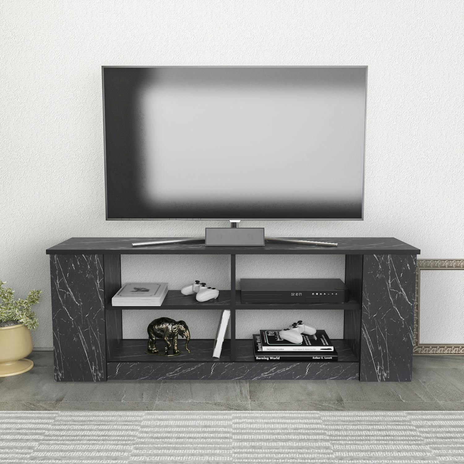 Rackhams Space Modern Tv Stand Tv Unit For Tv's Up To 55" - Bendire