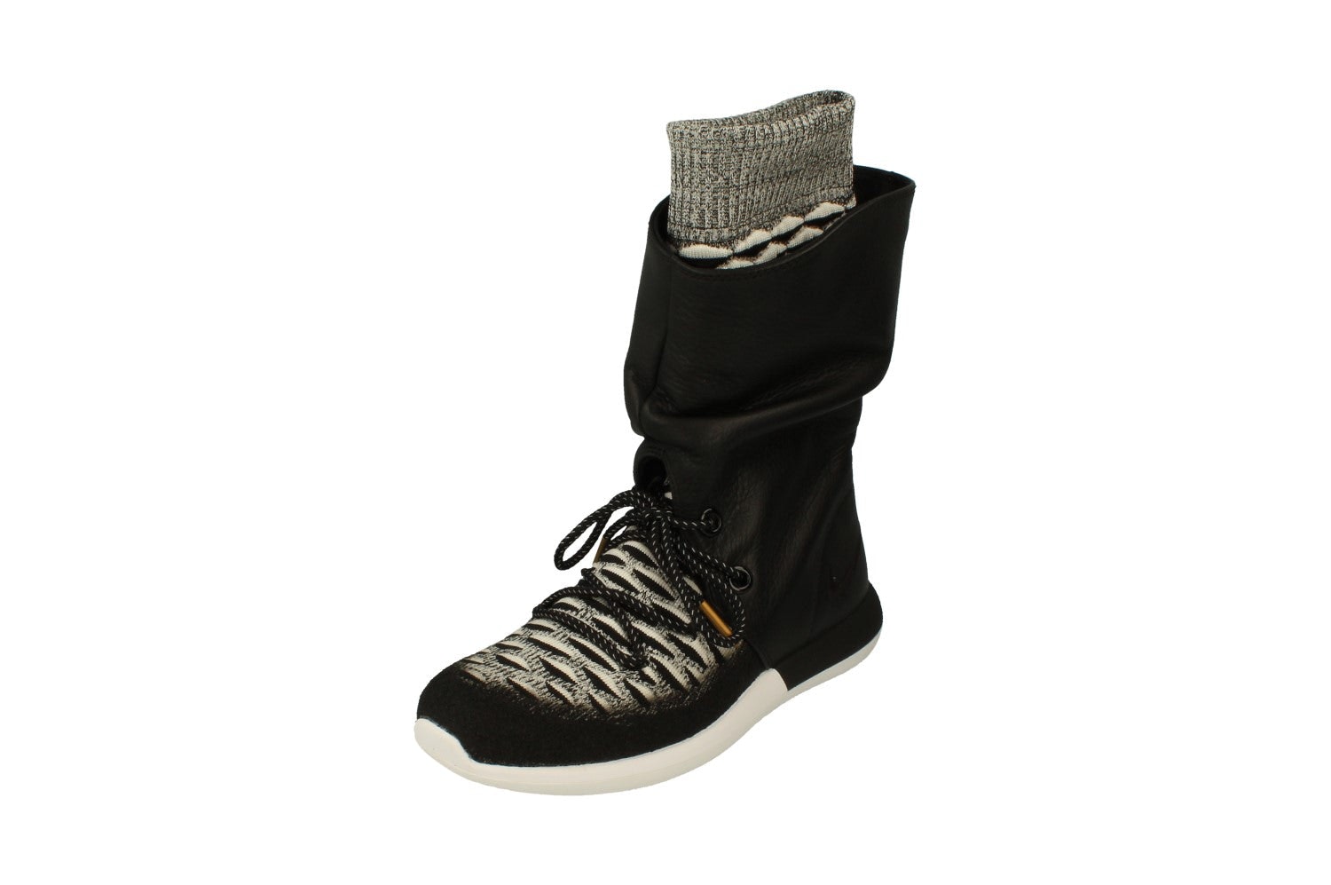 Nike Women's Black/White Roshe Two Hi Flyknit Trainers 861708 Sneakers Boots 002 - Uk 4.5 | Us 7 | Eu 38