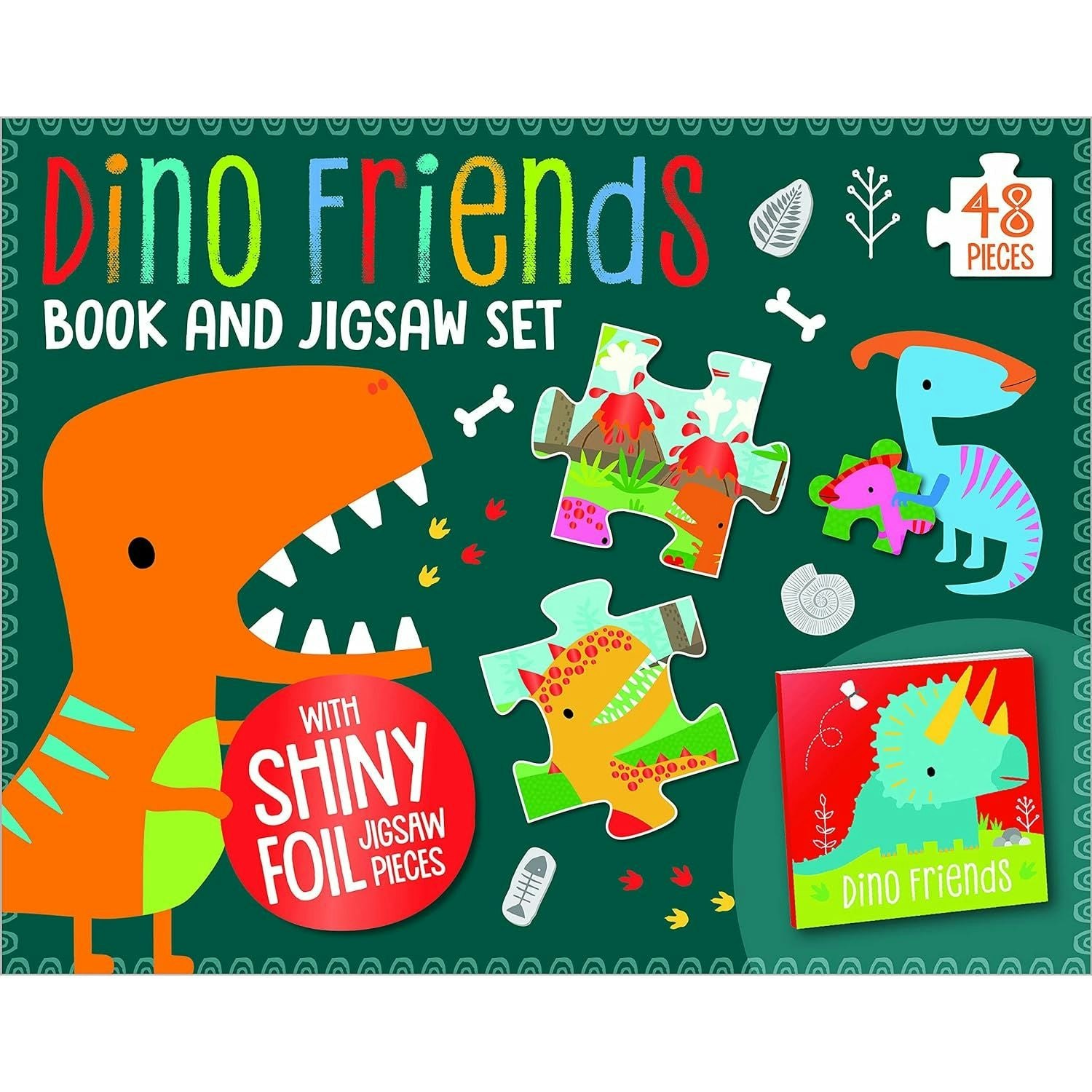 Make Believe Ideas Dino Friends Book And Jigsaw Box Set