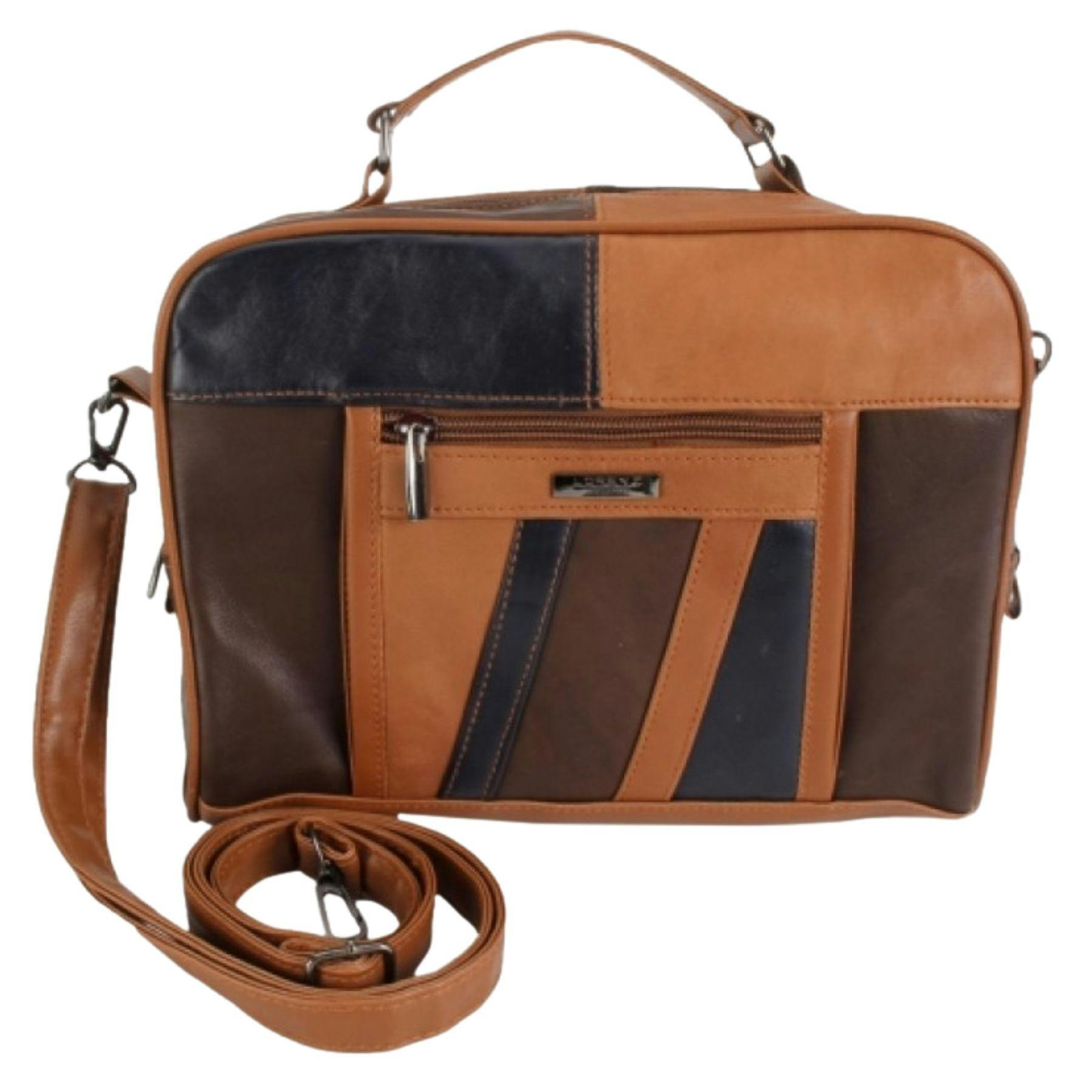 Lorenz Silver Sheep Nappa Leather Patchwork Shoulder Bag - Multi