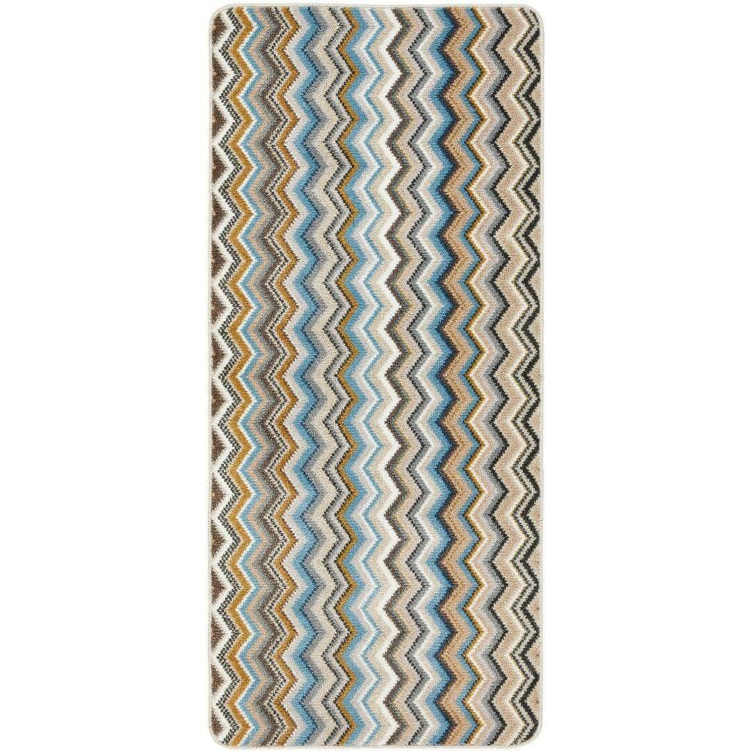 Rackhams Green Candy Washable Indoor Mat Chevron Design - 67X200 Cm