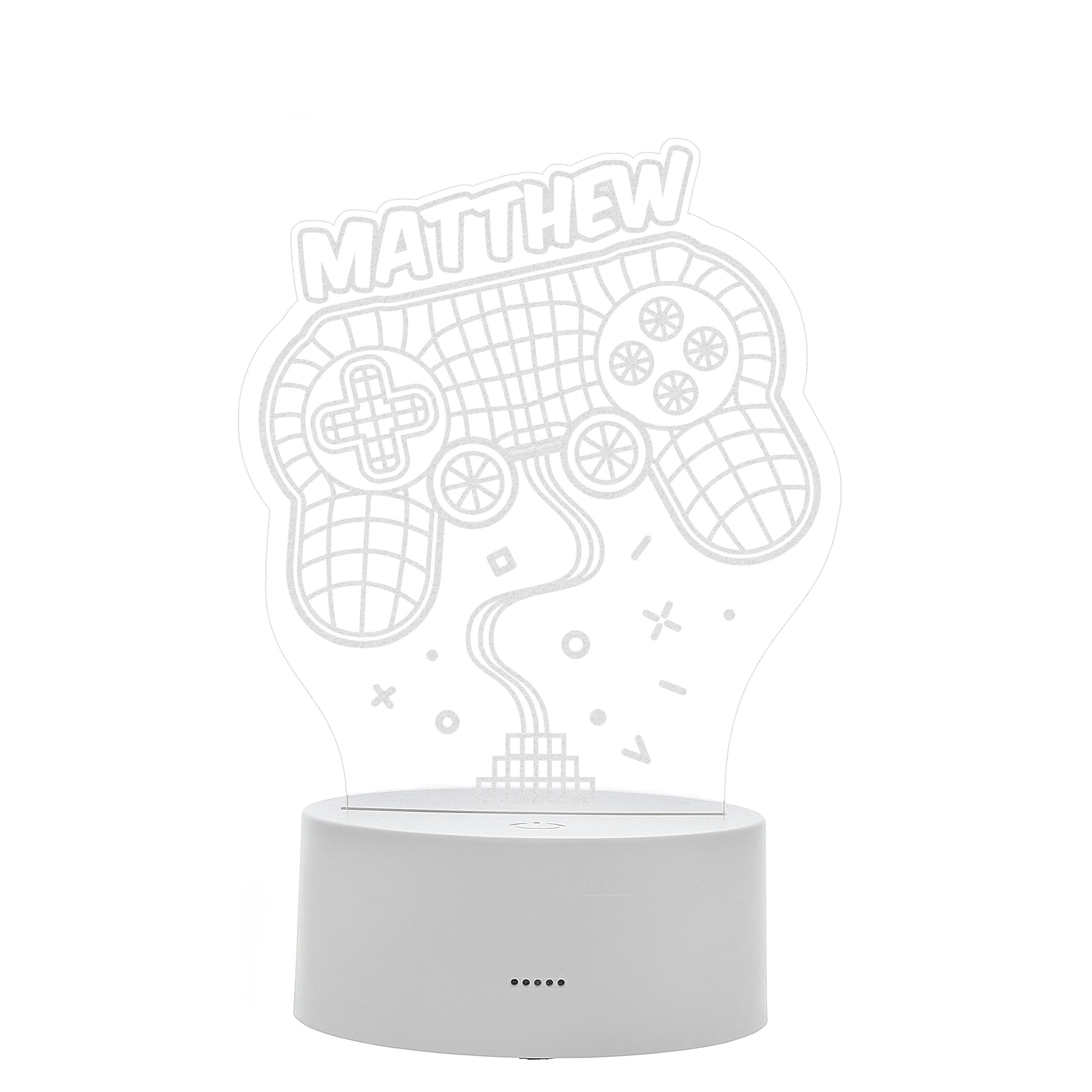 Personalised Memento Company Light Personalised Name Gaming Led Colour Changing Night