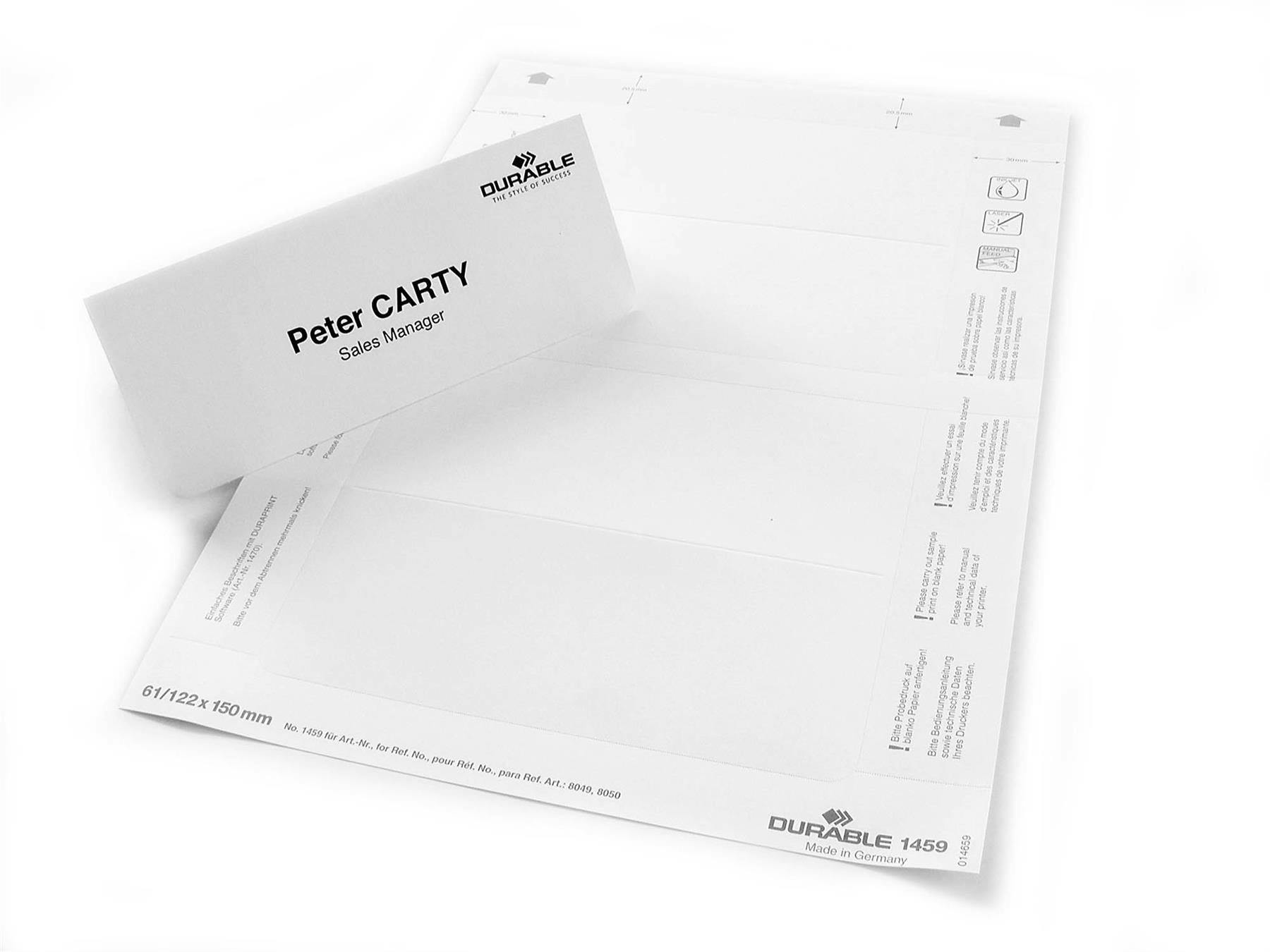 Durable Badgemaker Printable Table Place Name Inserts | 40 Cards | 61X150mm